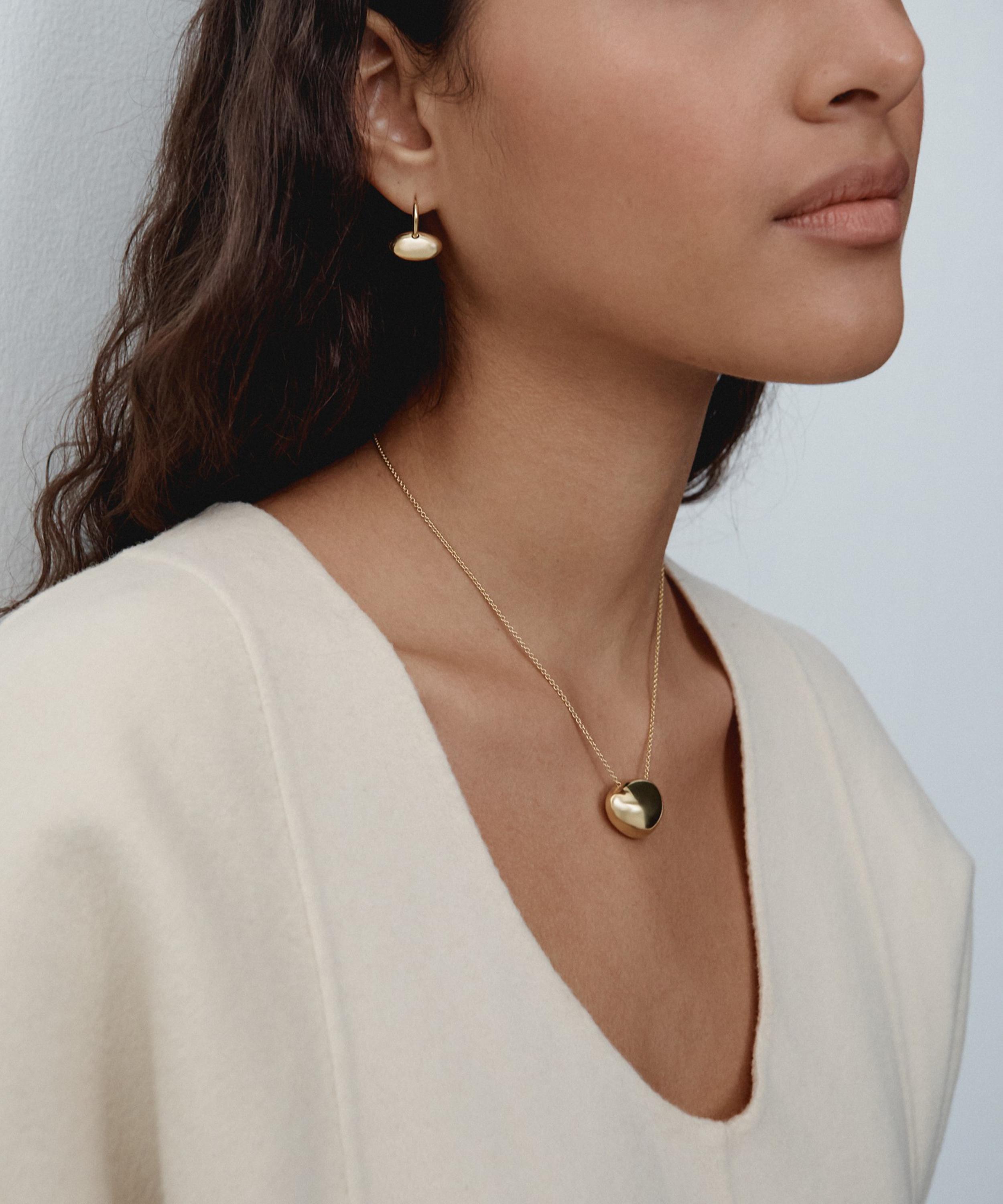 Otiumberg - 14ct Gold-Plated Vermeil Silver Pebble Pendant Necklace image number 1