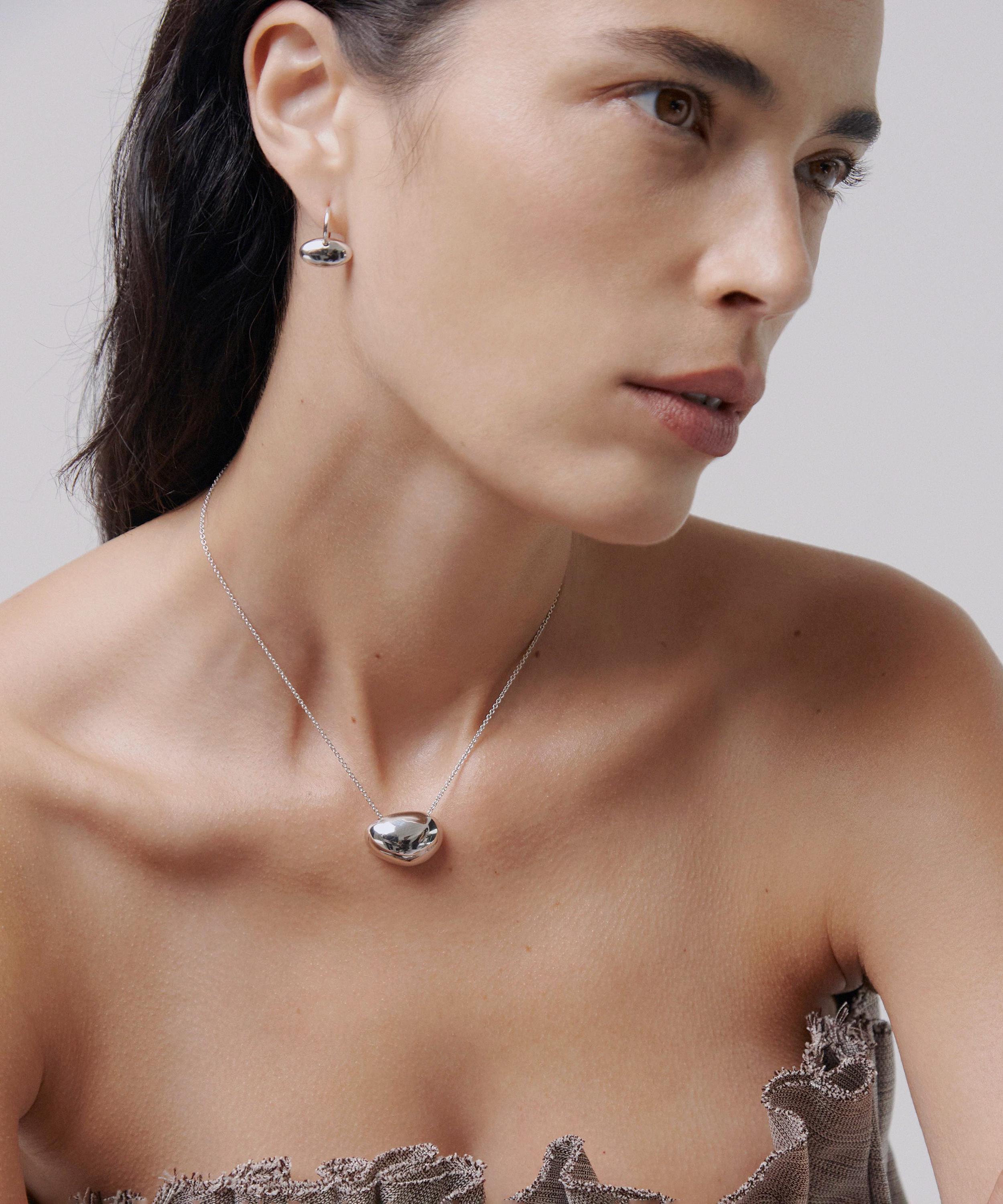 Otiumberg - Sterling Silver Pebble Pendant Necklace image number 1
