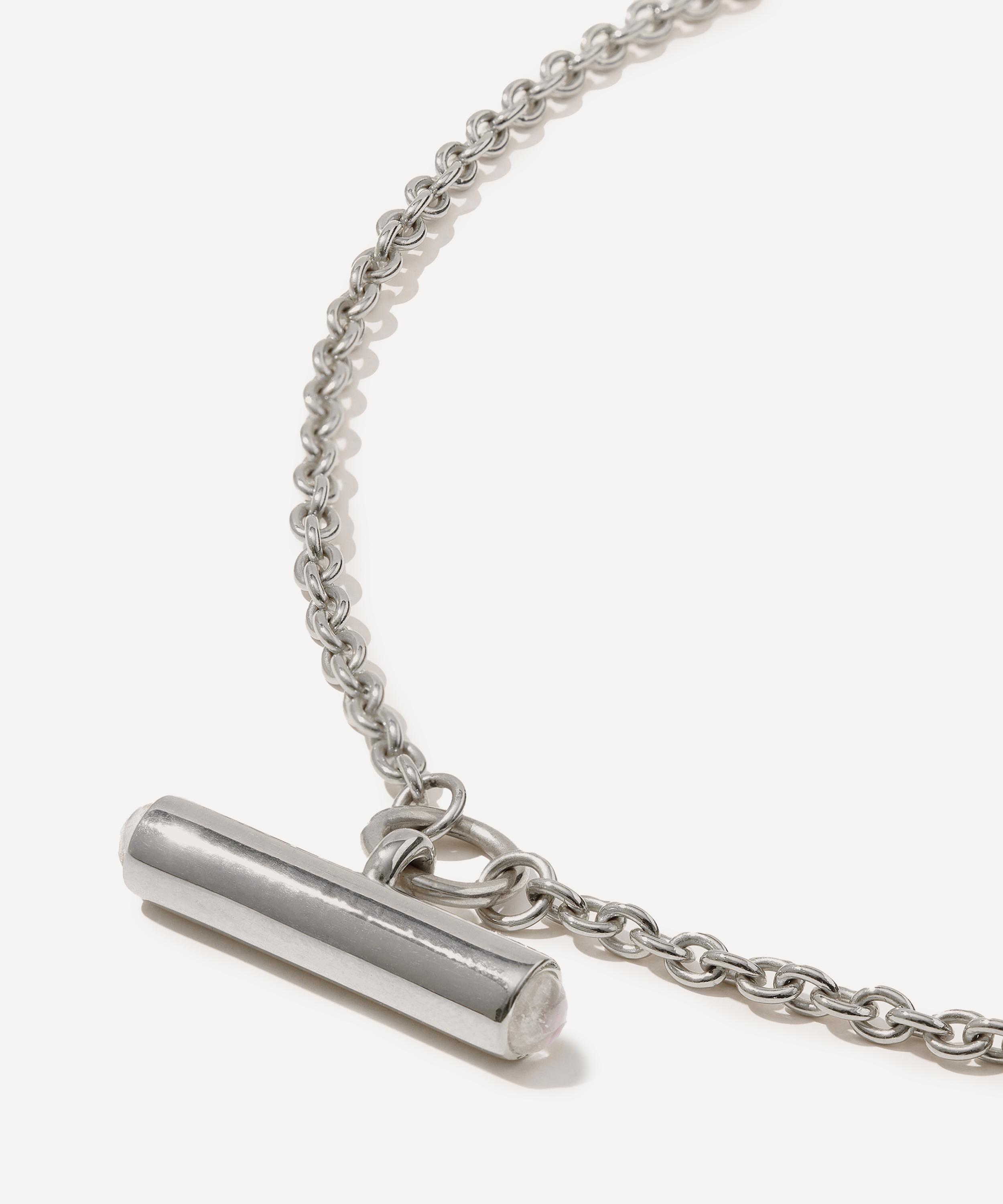 Otiumberg - Sterling Silver Vestige Moonstone Toggle Pendant Necklace image number 2