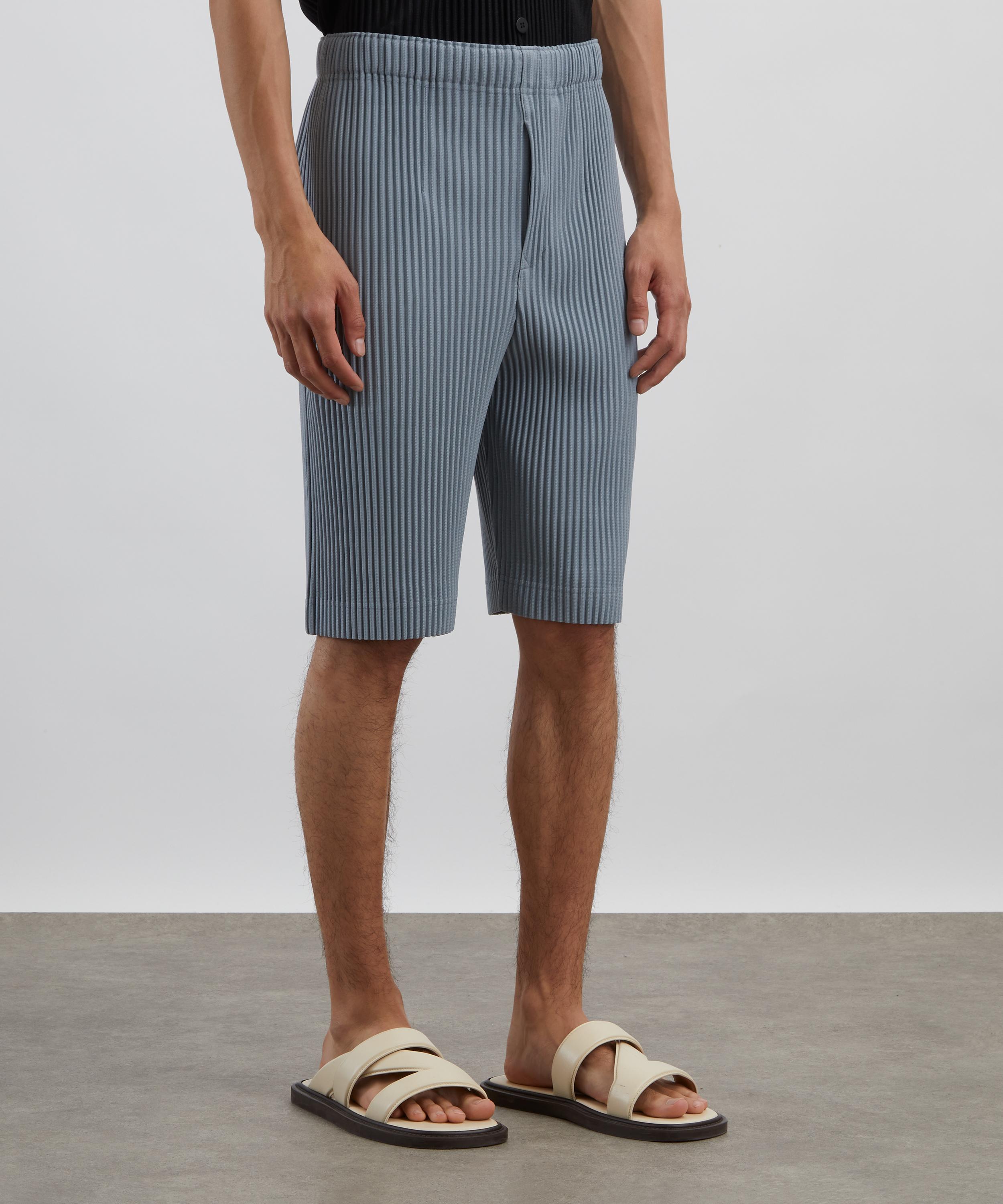HOMME PLISSÉ ISSEY MIYAKE - COLOURS PLEATS Grey Blue Pleated Shorts image number 2