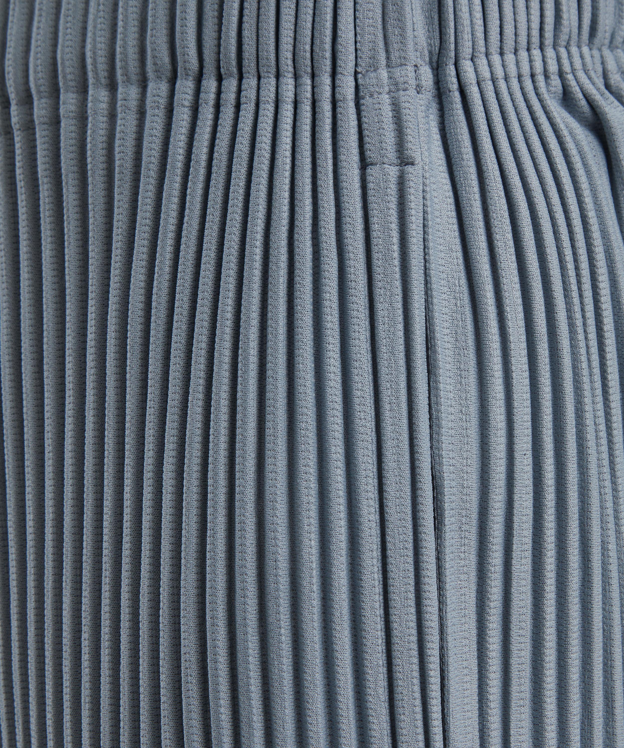 HOMME PLISSÉ ISSEY MIYAKE - COLOURS PLEATS Grey Blue Pleated Shorts image number 4