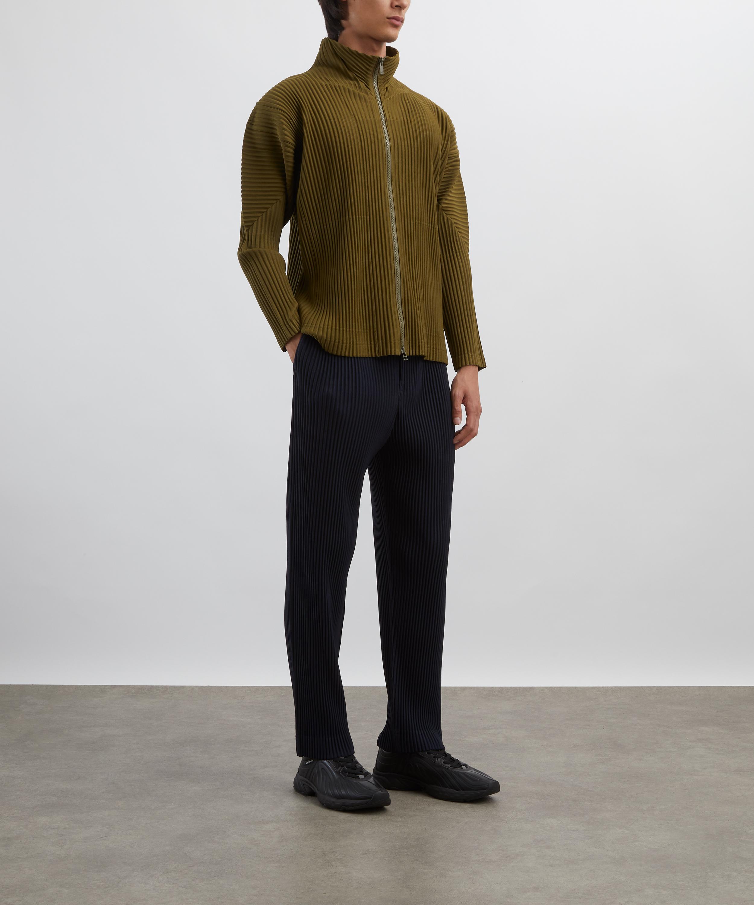 HOMME PLISSÉ ISSEY MIYAKE - COLOURS PLEATS Olive Khaki Pleated Jacket image number 1