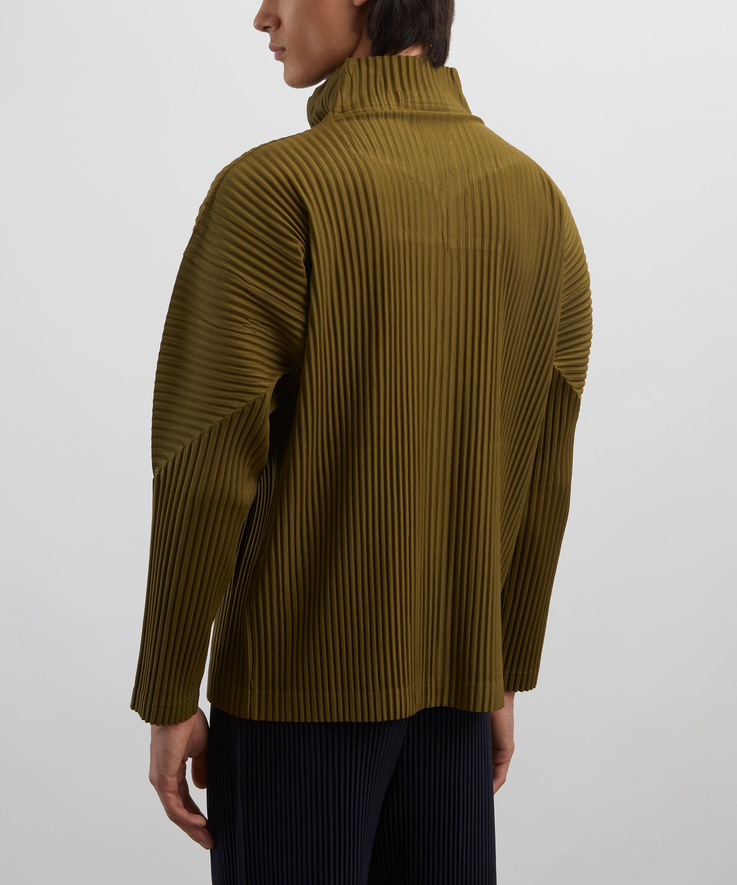 HOMME PLISSÉ ISSEY MIYAKE - COLOURS PLEATS Olive Khaki Pleated Jacket image number 3