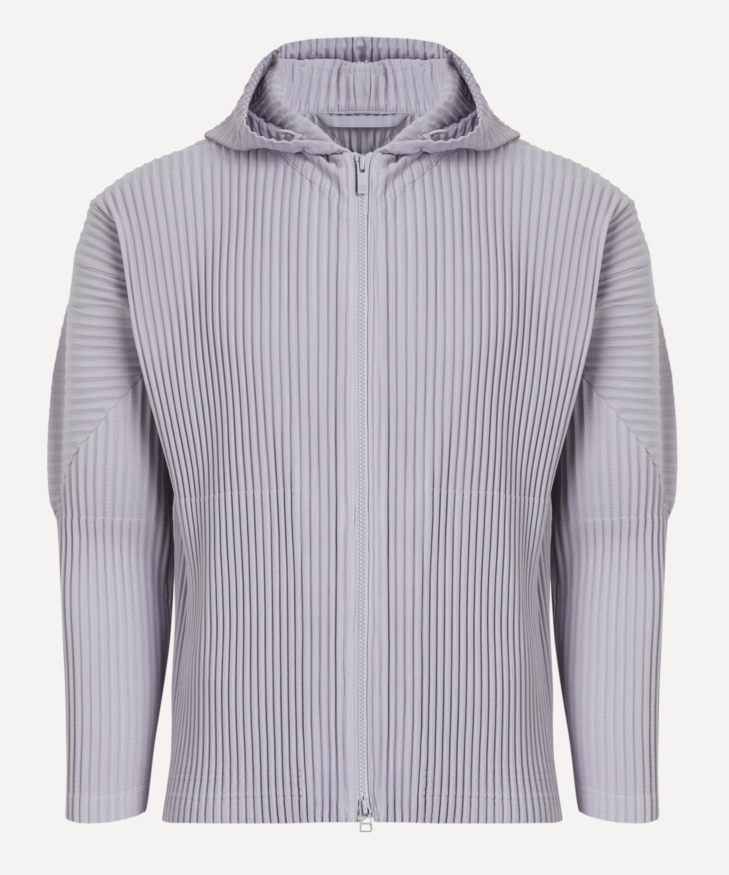 HOMME PLISSÉ ISSEY MIYAKE - MC JUNE Cloud Grey Pleated Hoodie image number 0