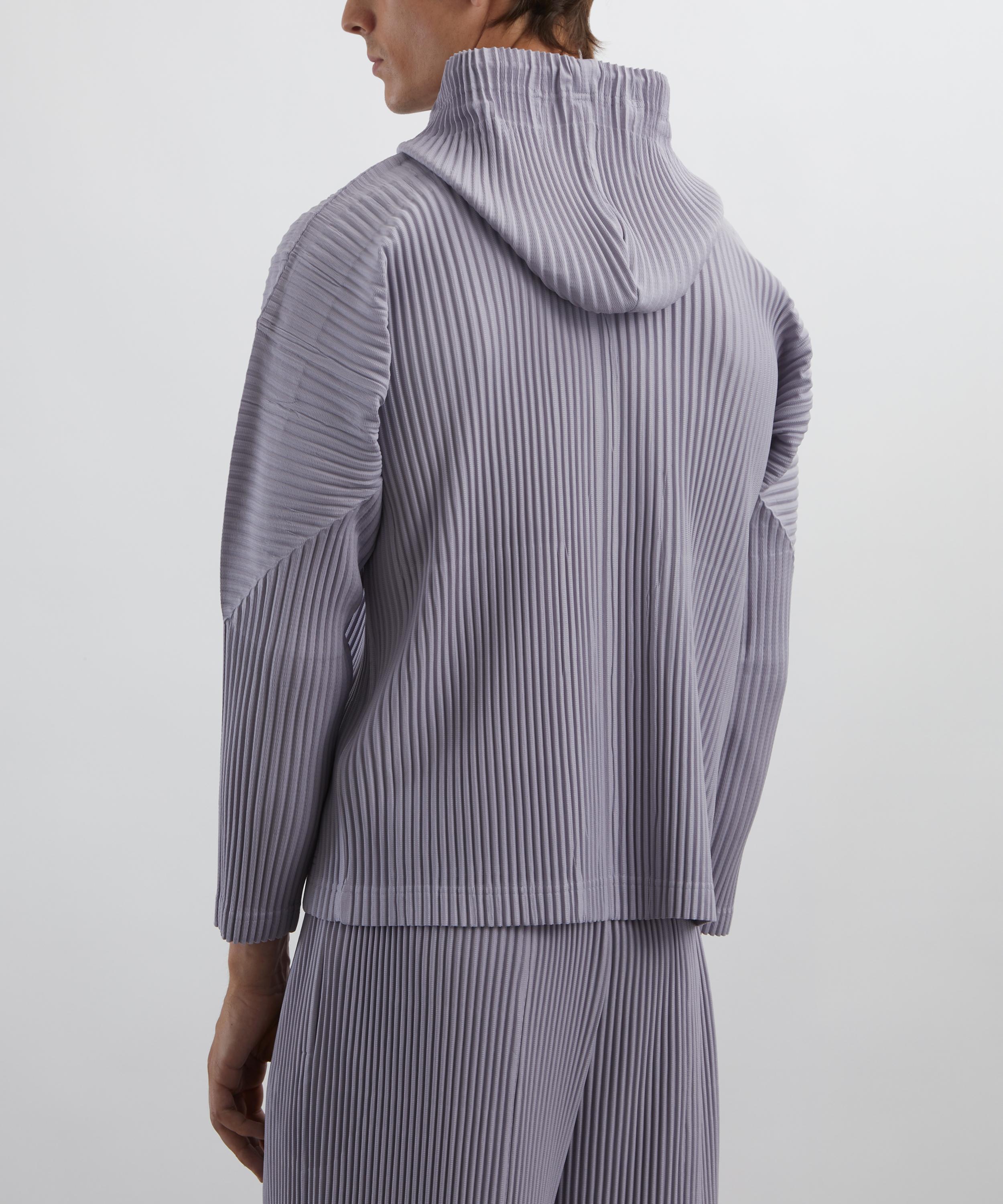 HOMME PLISSÉ ISSEY MIYAKE - MC JUNE Cloud Grey Pleated Hoodie image number 3