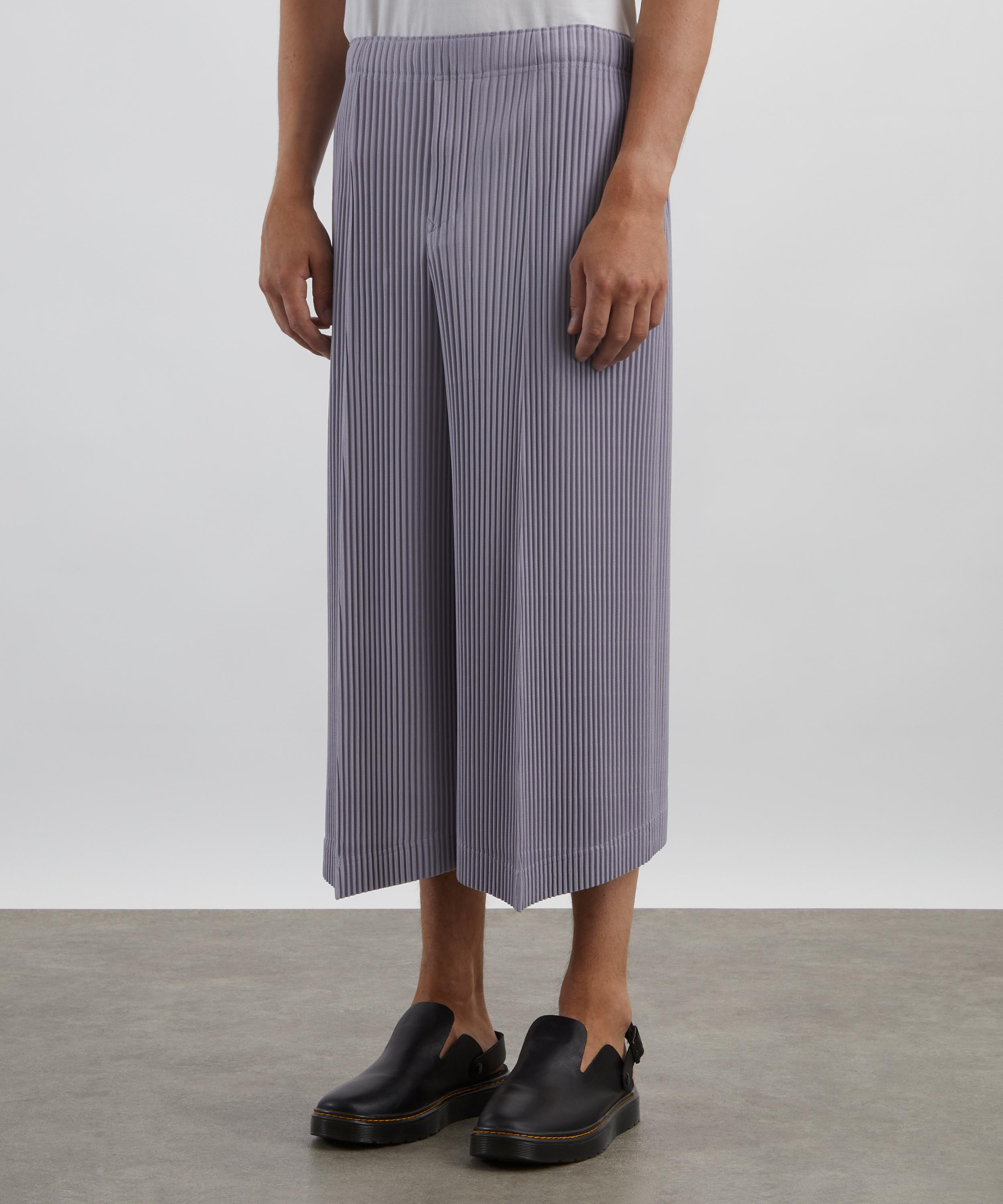 HOMME PLISSÉ ISSEY MIYAKE - MC JUNE Cloud Grey Pleated Shorts image number 2