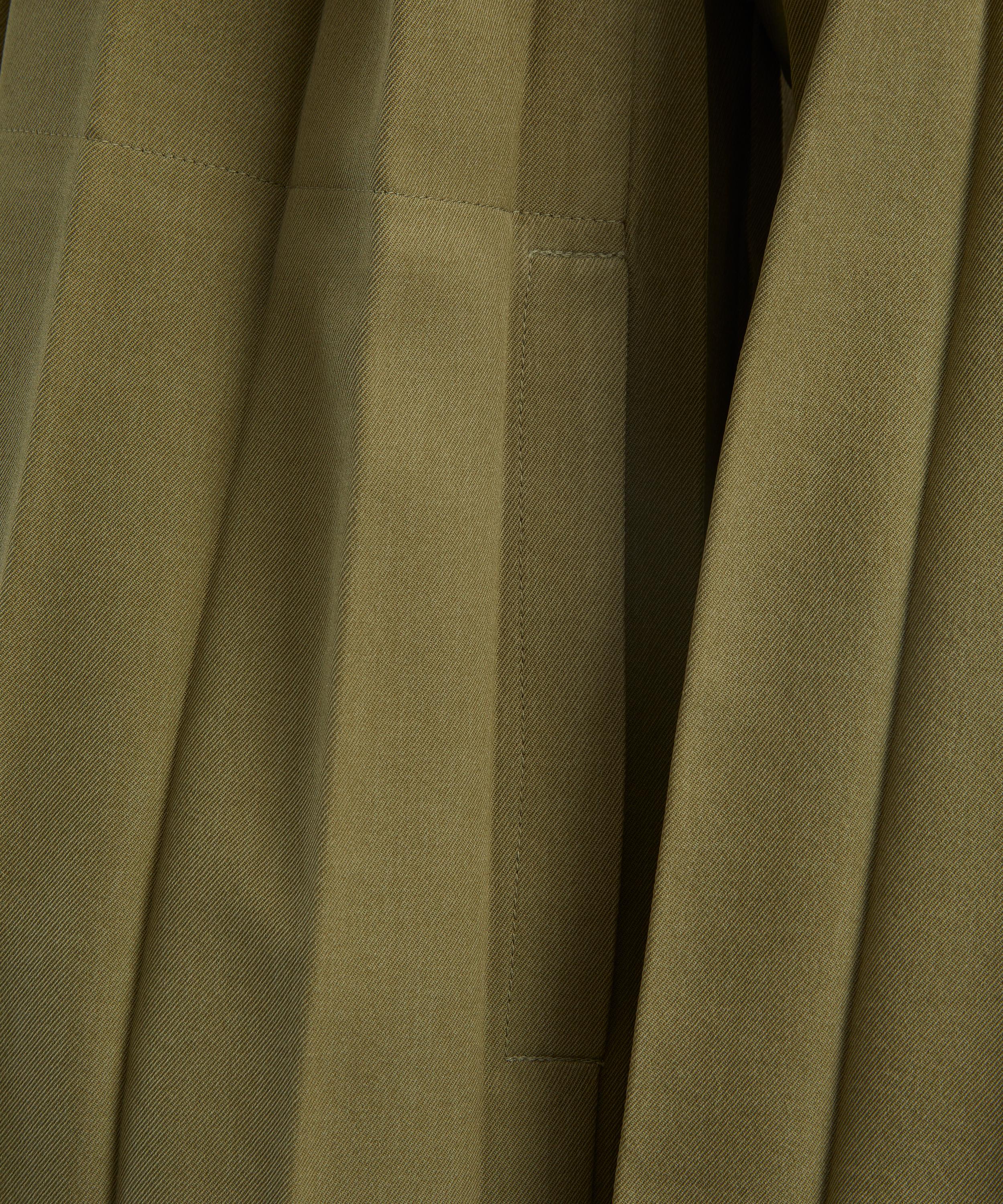 HOMME PLISSÉ ISSEY MIYAKE - EDGE ENSEMBLE Khaki Pleated Jacket image number 4