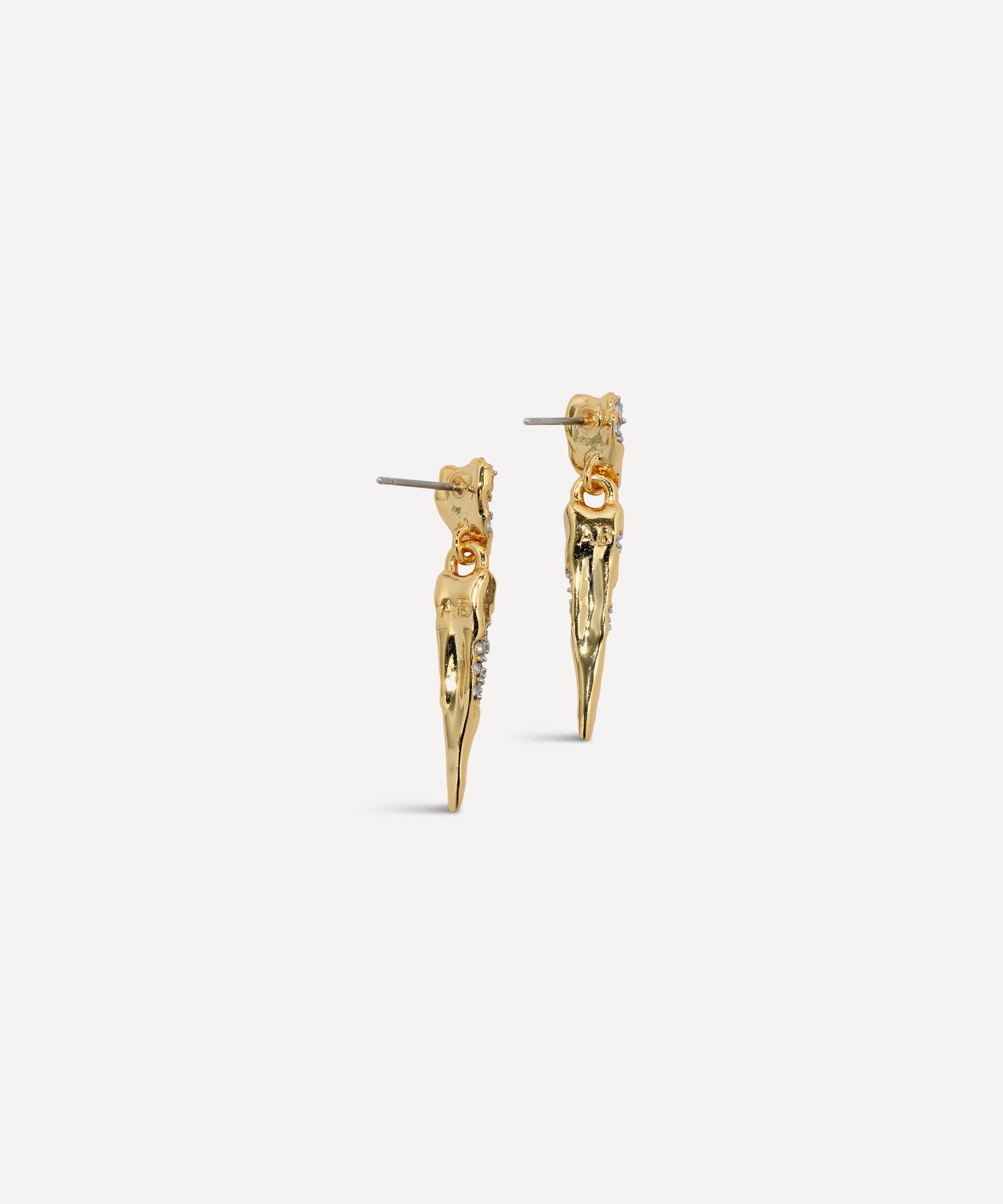 Alexis Bittar - 14ct Gold-Plated Solanales Tipped Crystal Spear Drop Earrings image number 2