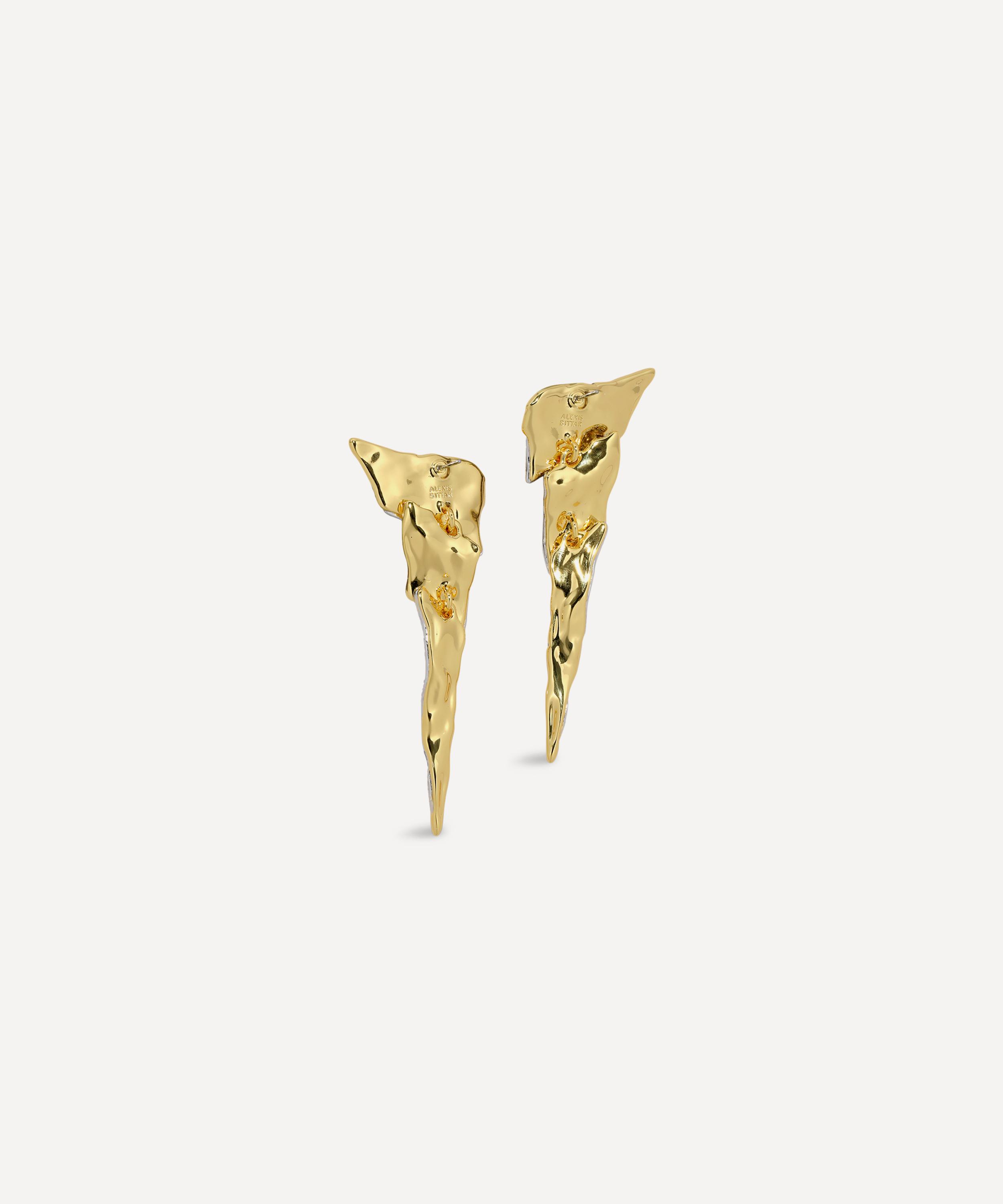 Alexis Bittar - 14ct Gold-Plated Solanales Crystal Cascade Drop Earrings image number 2