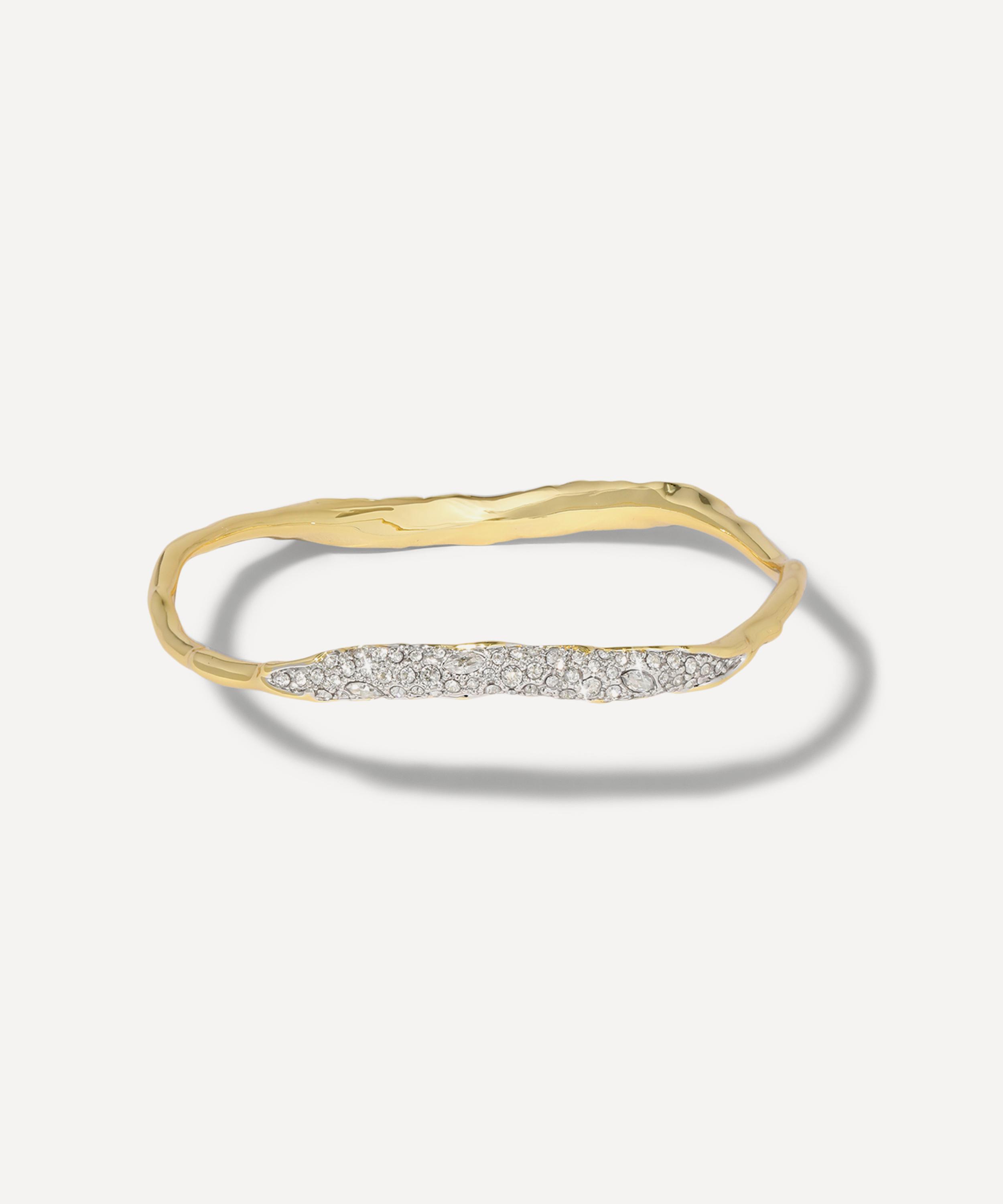 Alexis Bittar - 14ct Gold-Plated Solanales Crystal Skinny Bangle Bracelet image number 0