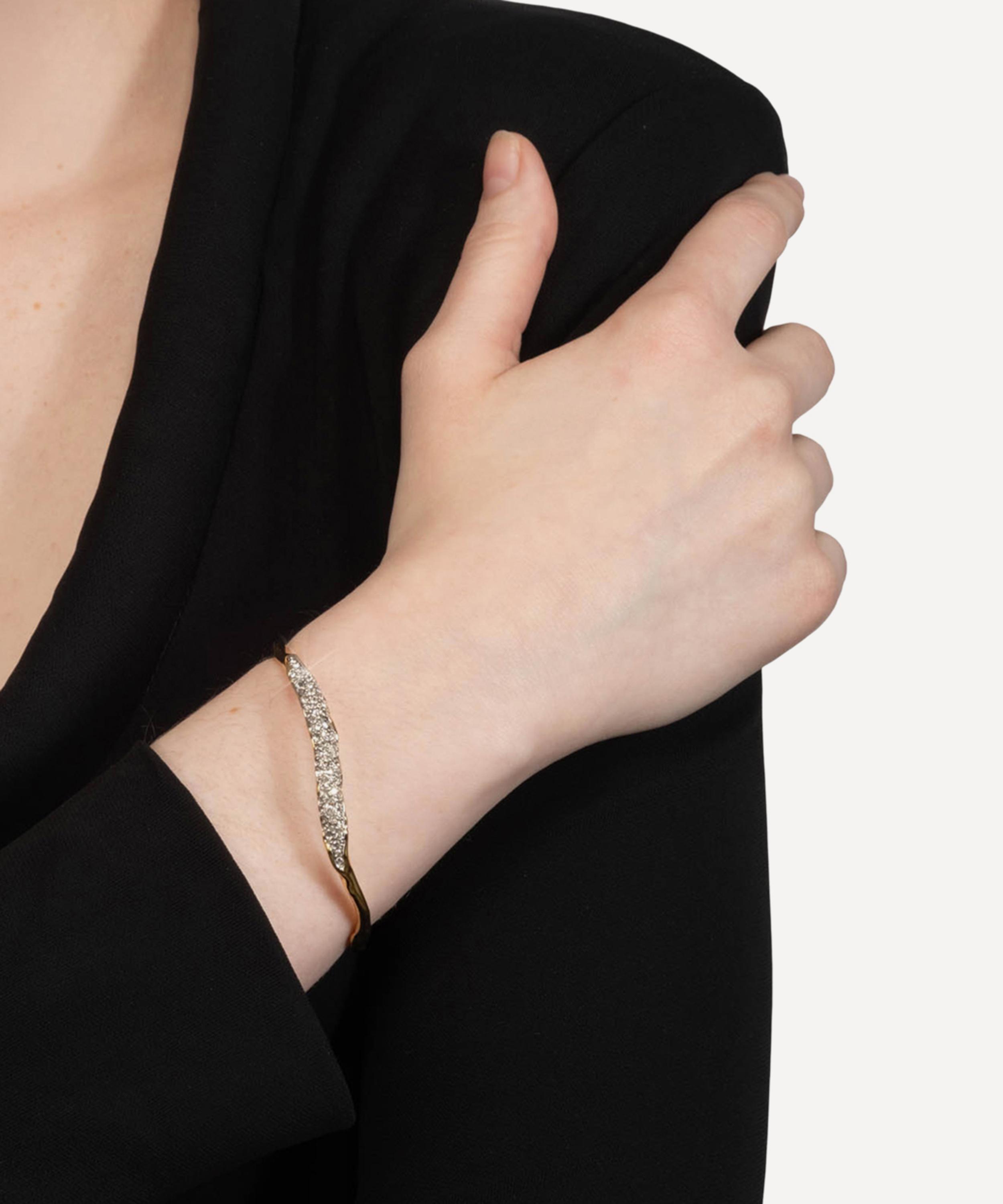 Alexis Bittar - 14ct Gold-Plated Solanales Crystal Skinny Bangle Bracelet image number 1