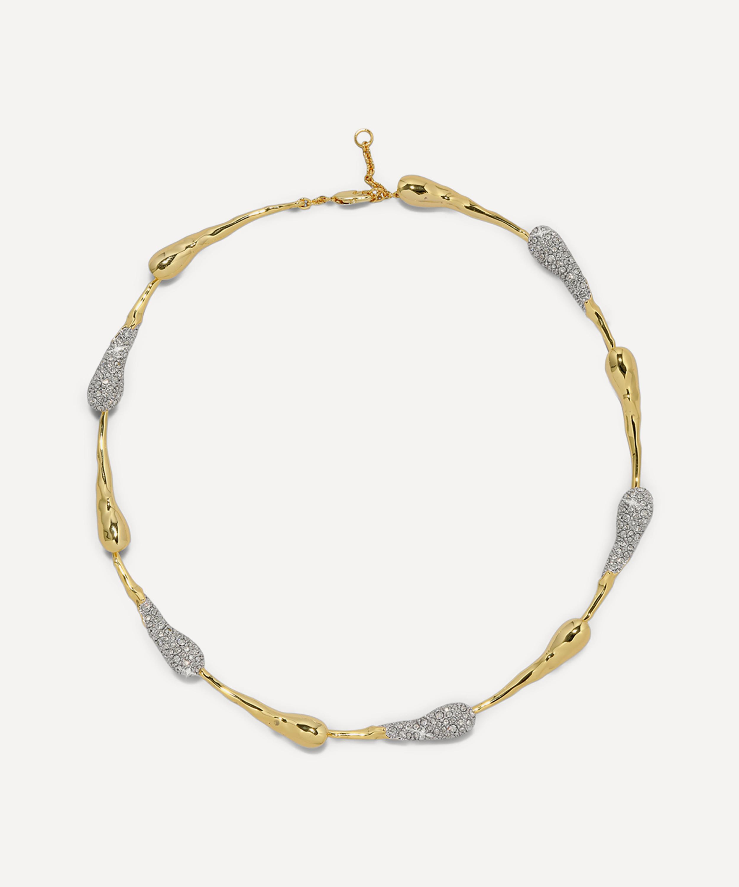 Alexis Bittar - 14ct Gold-Plated Solanales Crystal Pavé Dewdrop Necklace image number 0