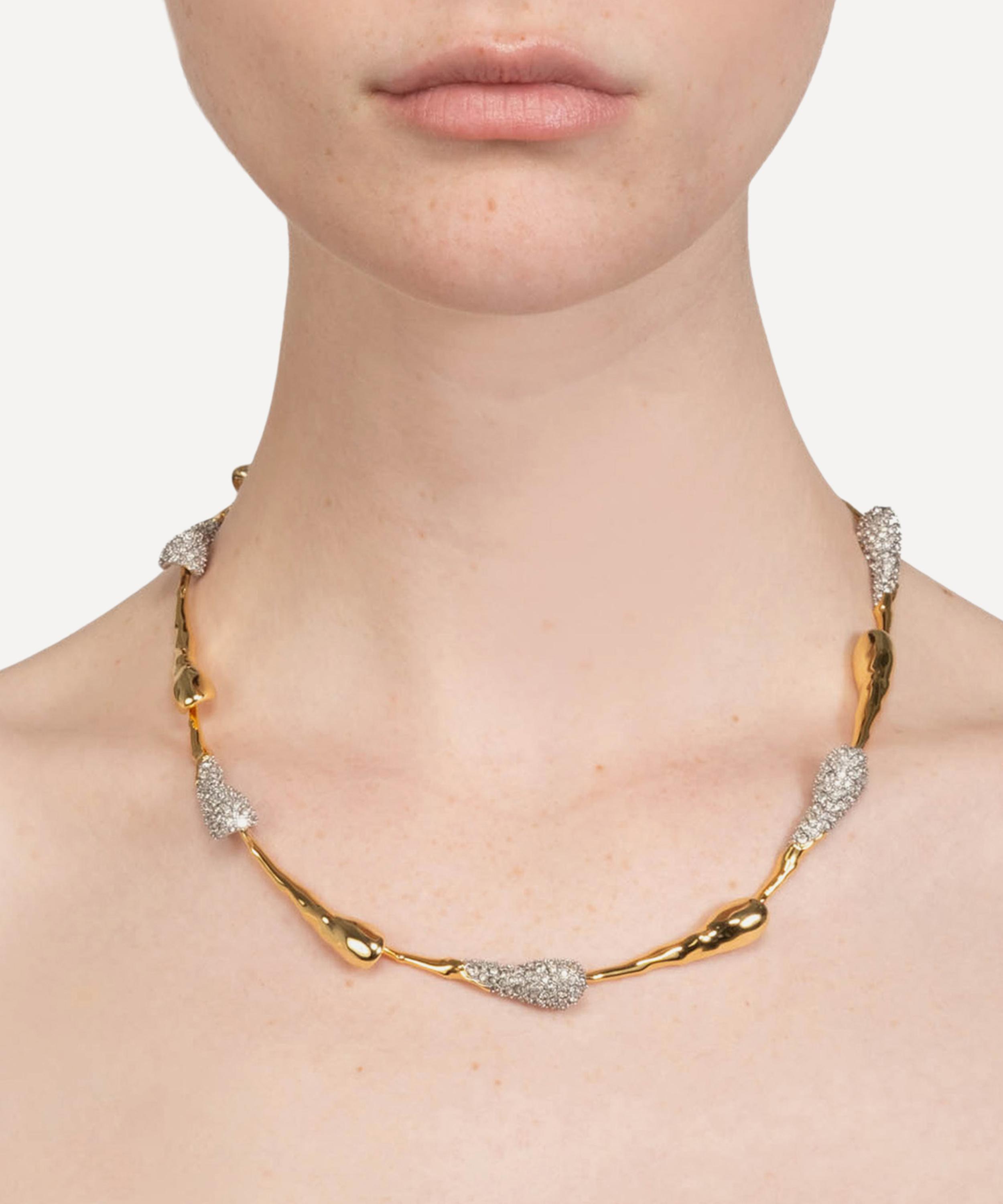 Alexis Bittar - 14ct Gold-Plated Solanales Crystal Pavé Dewdrop Necklace image number 1