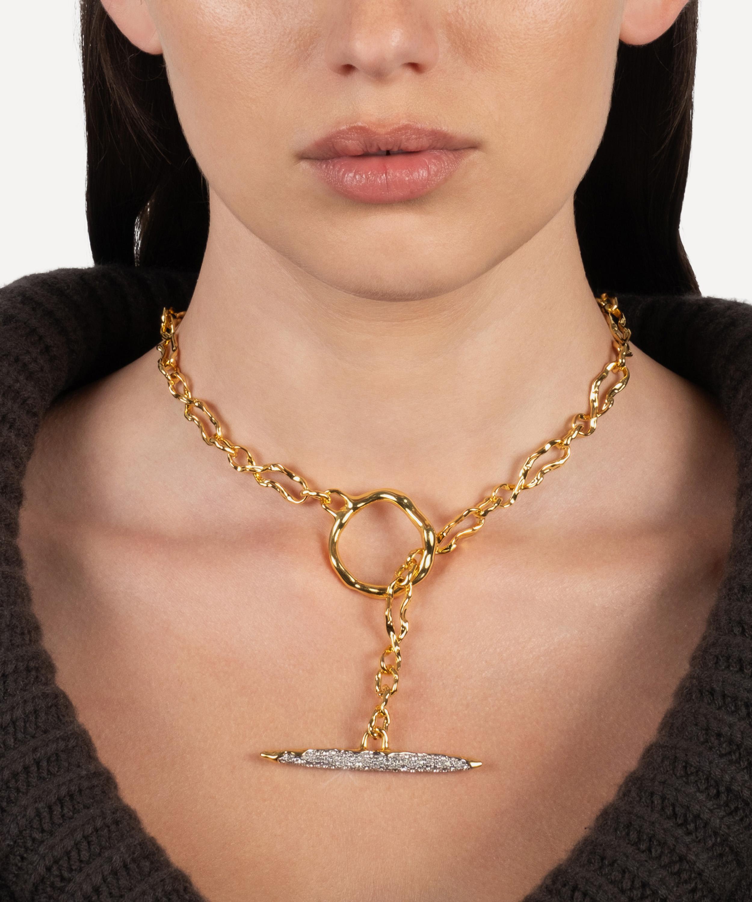 Alexis Bittar - 14ct Gold-Plated Solanales Crystal Toggle Necklace image number 1
