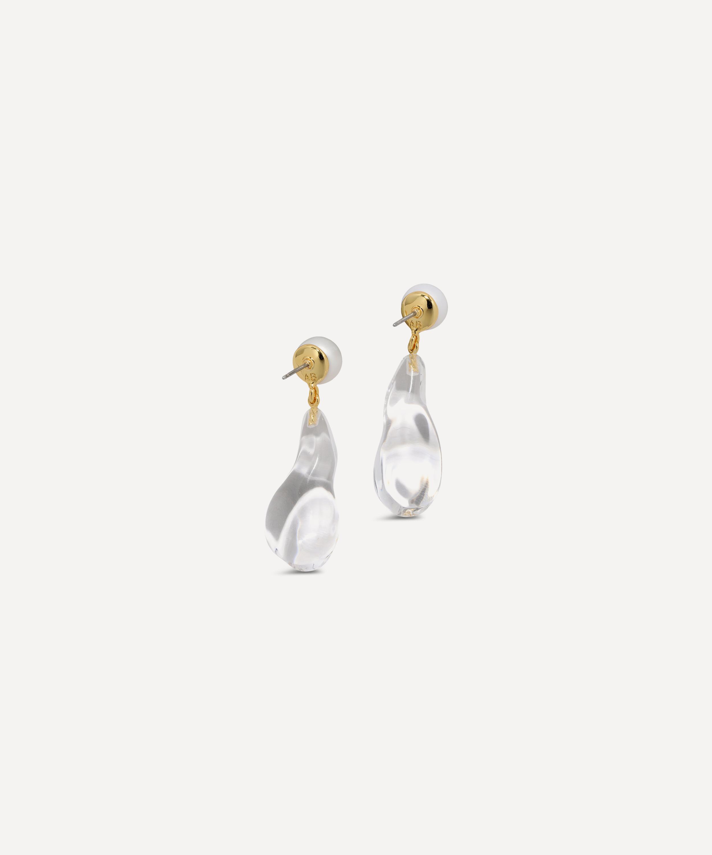 Alexis Bittar - 14ct Gold-Plated Liquid Lucite Freshwater Pearl Drop Earrings image number 2