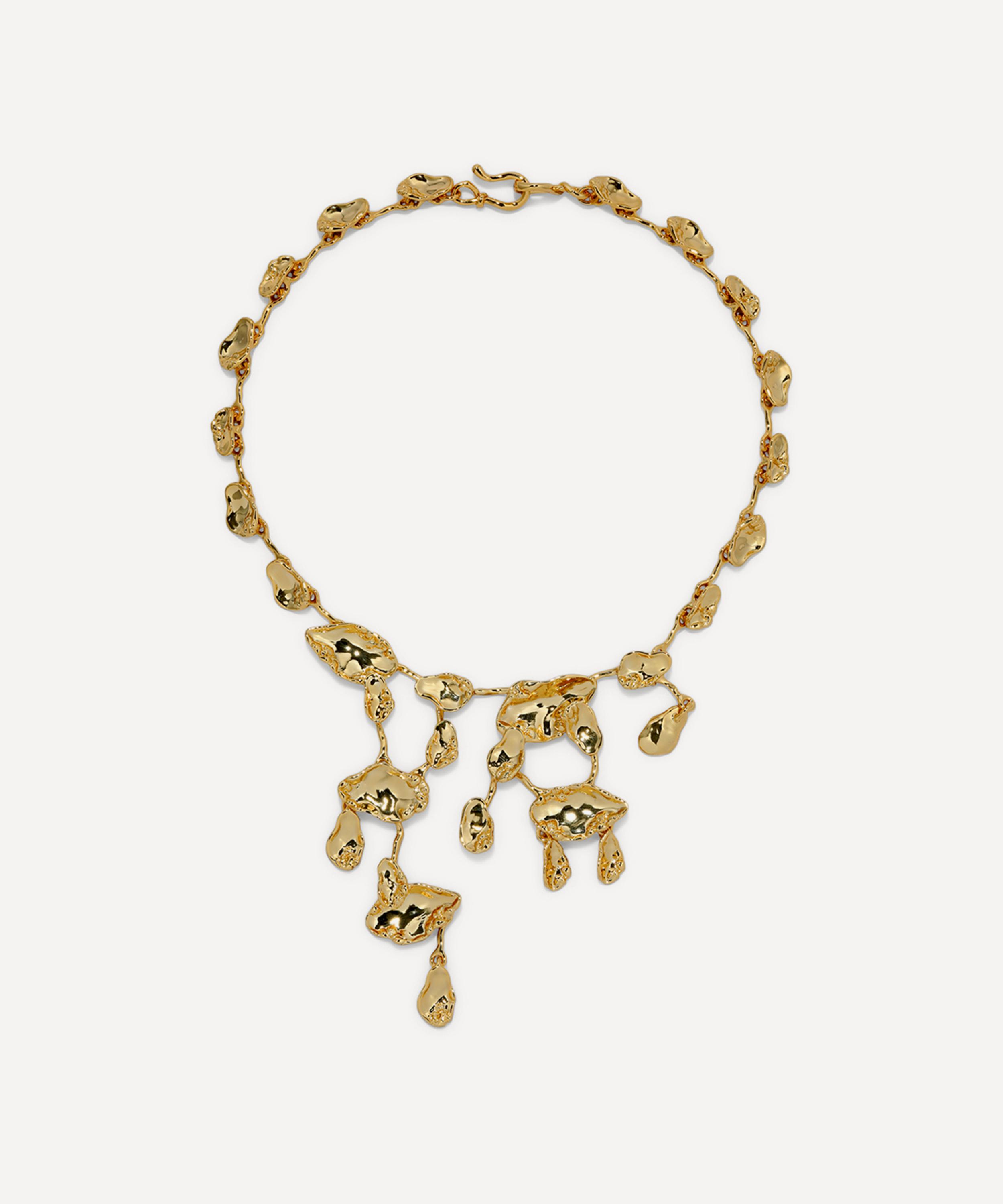 Alexis Bittar - 14ct Gold-Plated Brut Mosaic Cascade Necklace image number 2