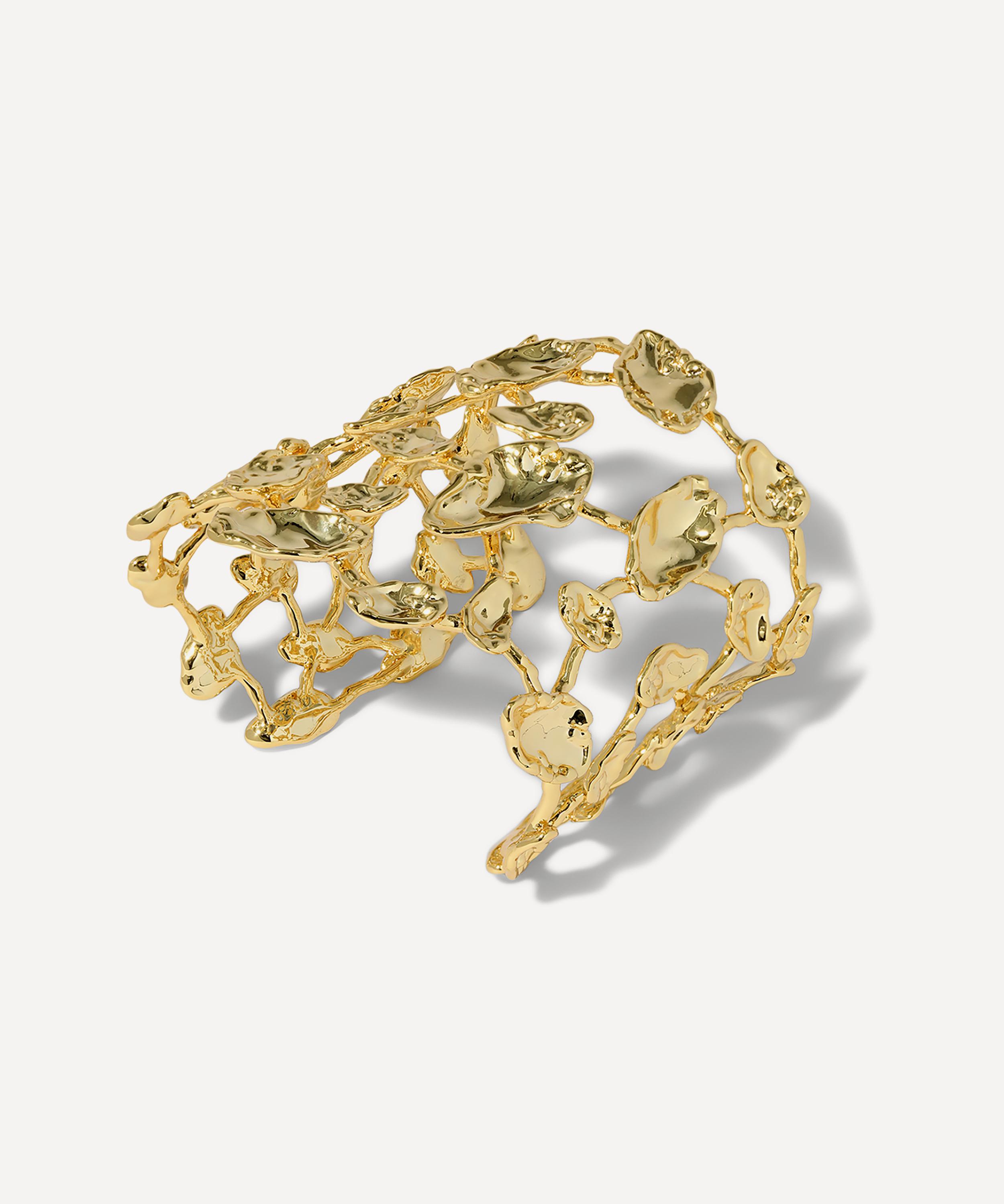 Alexis Bittar - 14ct Gold-Plated Brut Mosaic Wide Cuff Bracelet image number 2