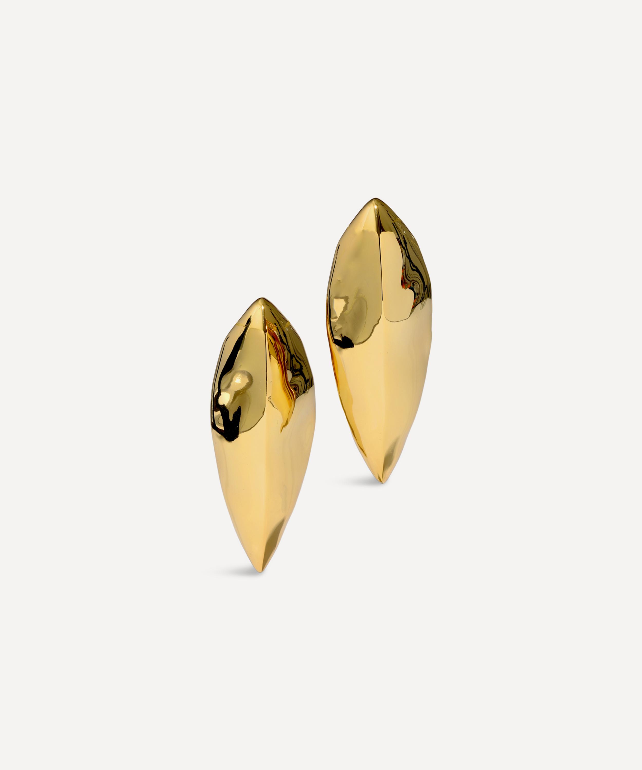 Alexis Bittar - 14ct Gold-Plated Brut Armor Clip-On Earrings