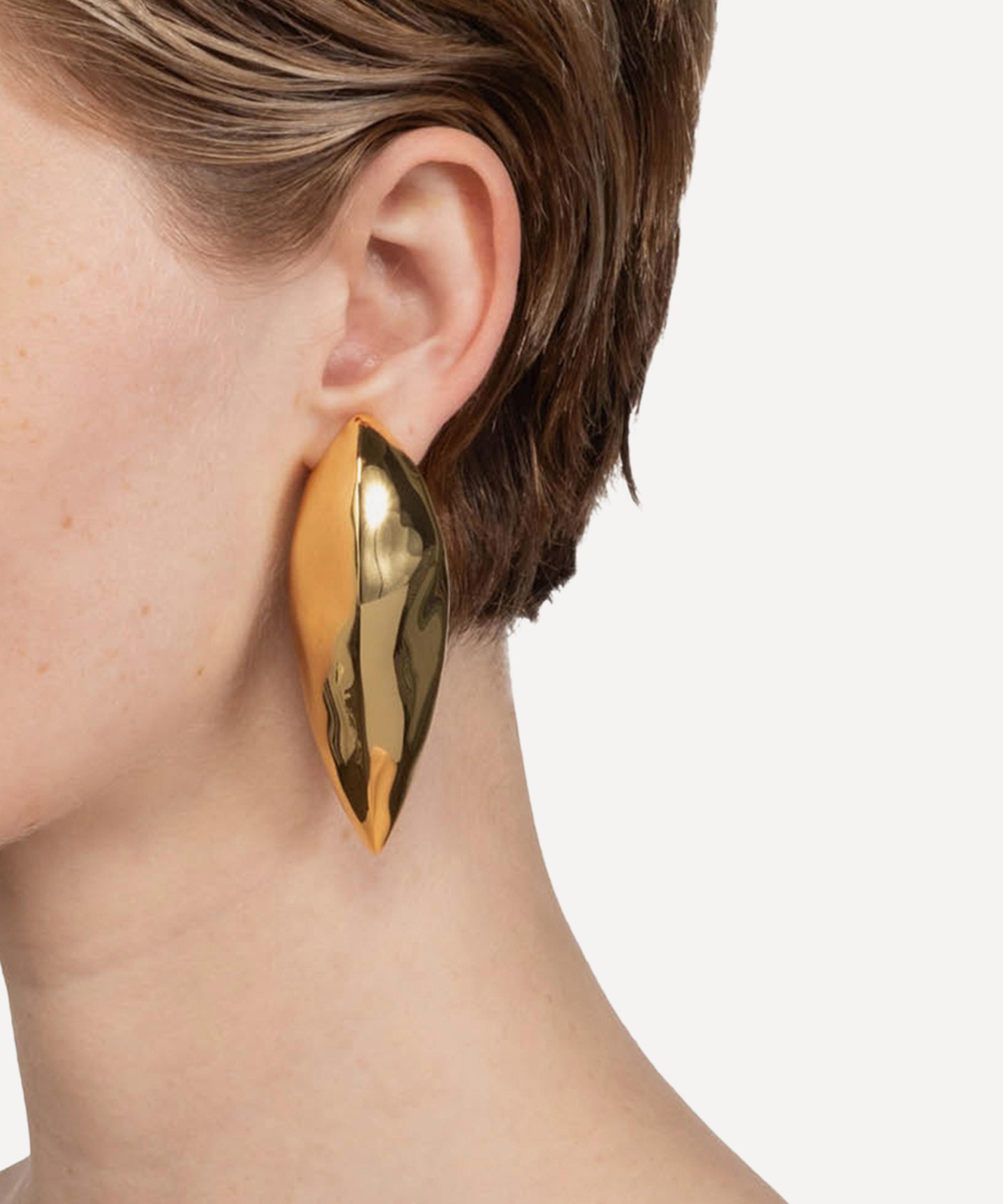 Alexis Bittar - 14ct Gold-Plated Brut Armor Clip-On Earrings image number 1