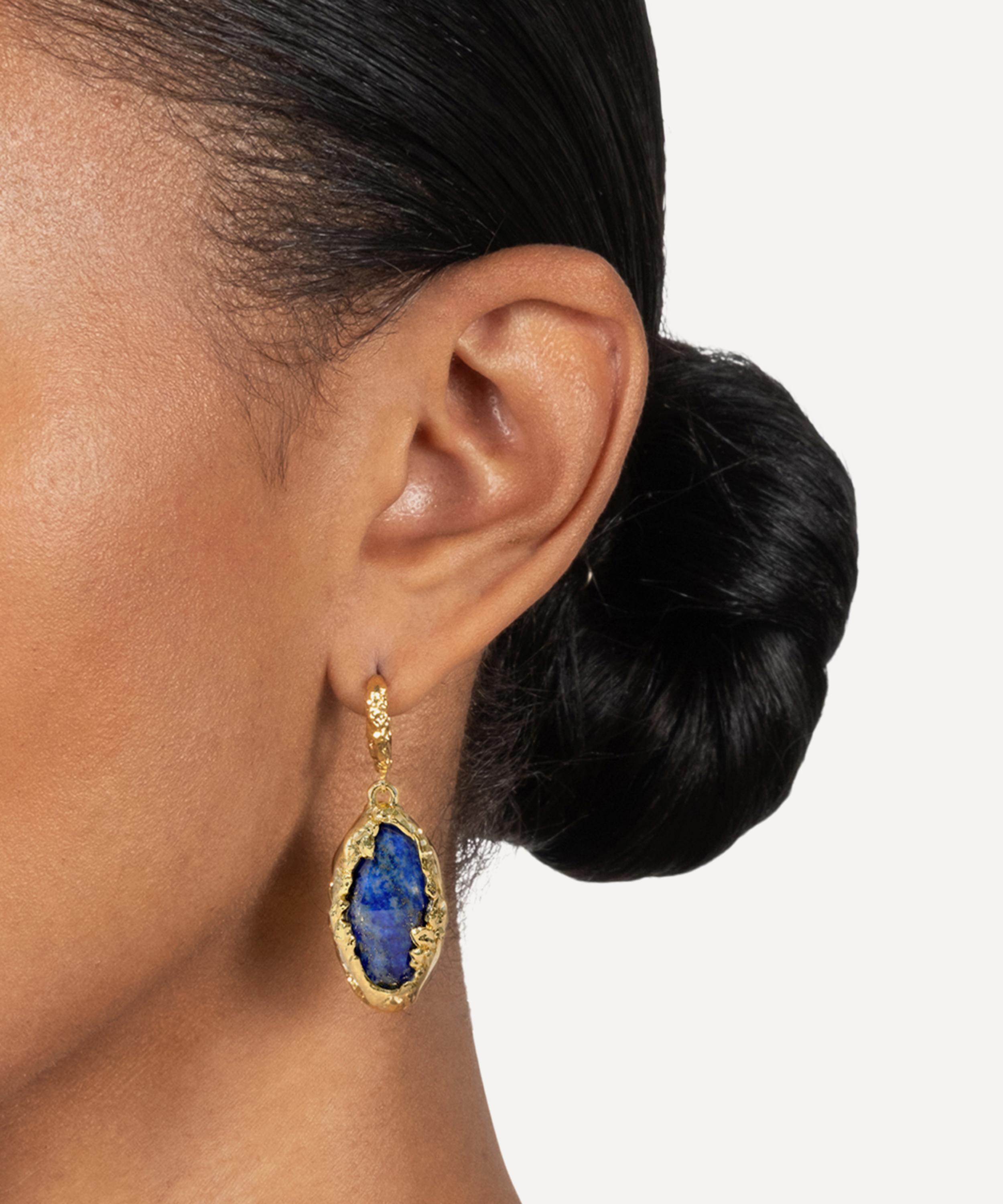 Alexis Bittar 14ct Gold-Plated Brut Encased Lapis Drop