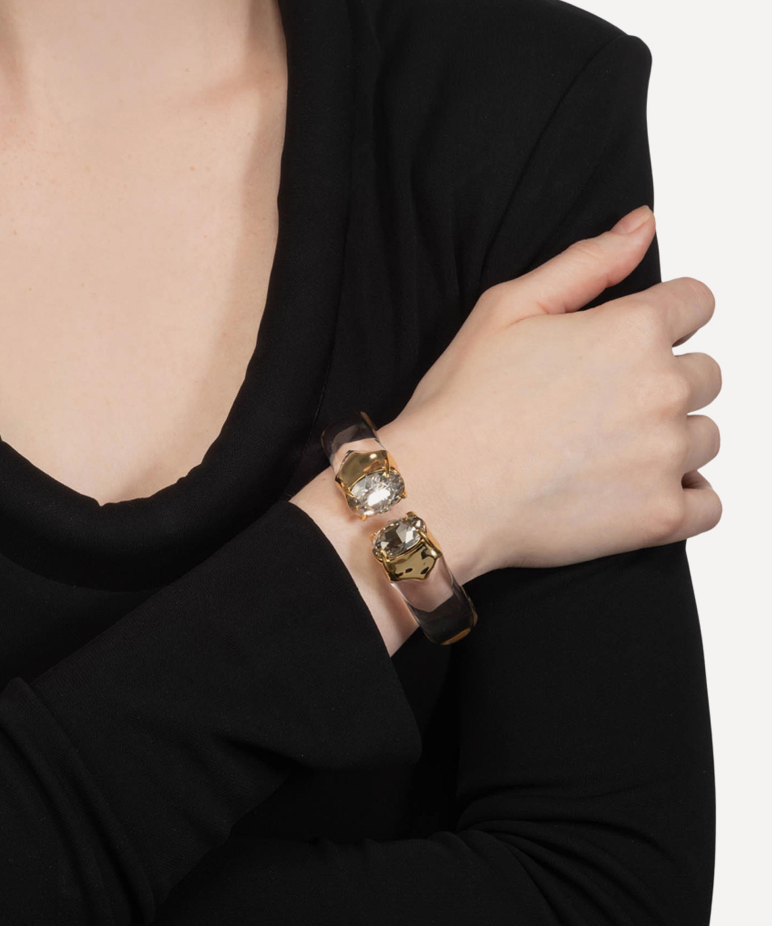 Alexis Bittar - 14ct Gold-Plated Bonbon Crystal Lucite Hinge Cuff Bracelet image number 1