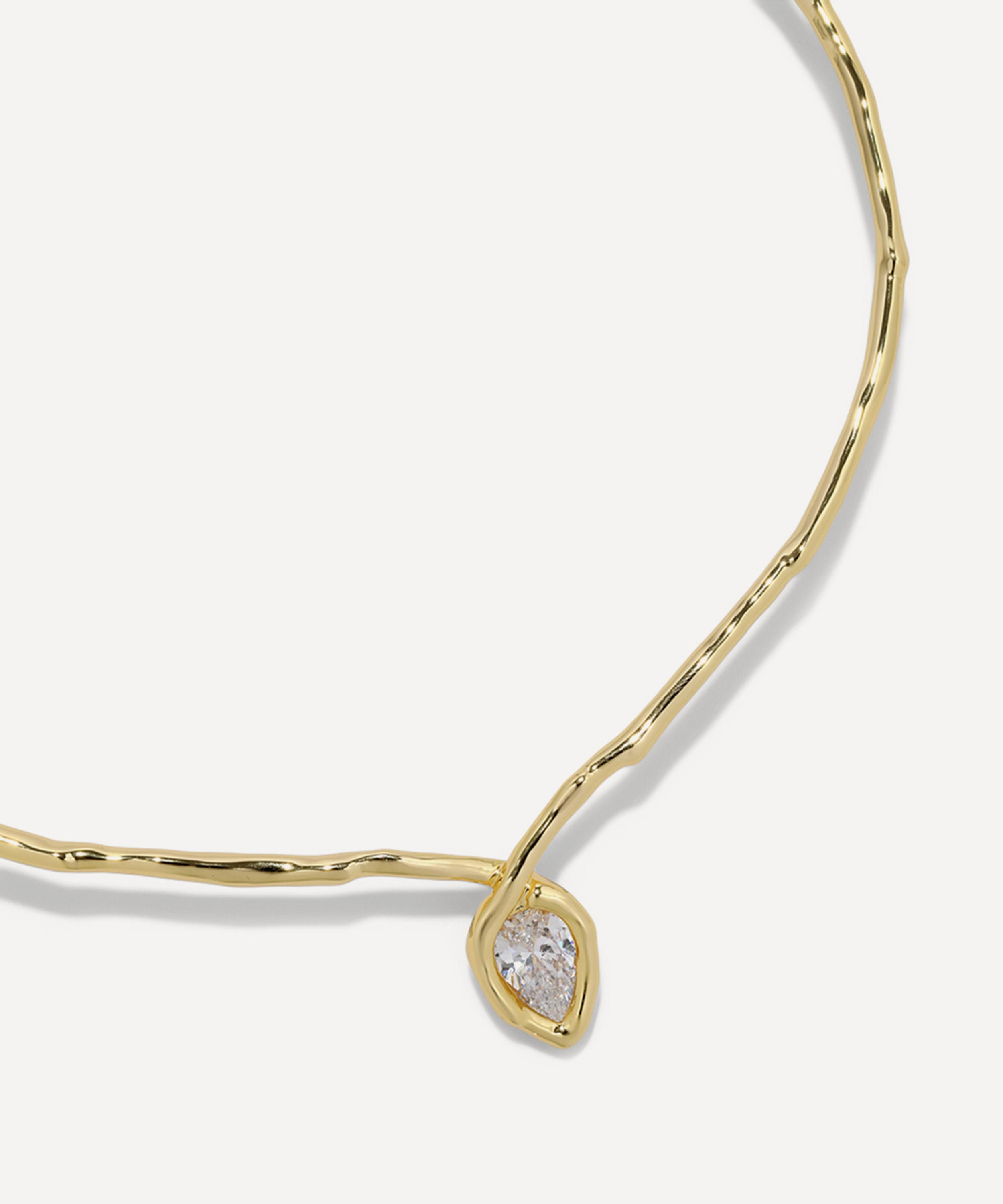 Alexis Bittar - 14ct Gold-Plated Asterales Floating Cubic Zirconia Collar Necklace image number 2