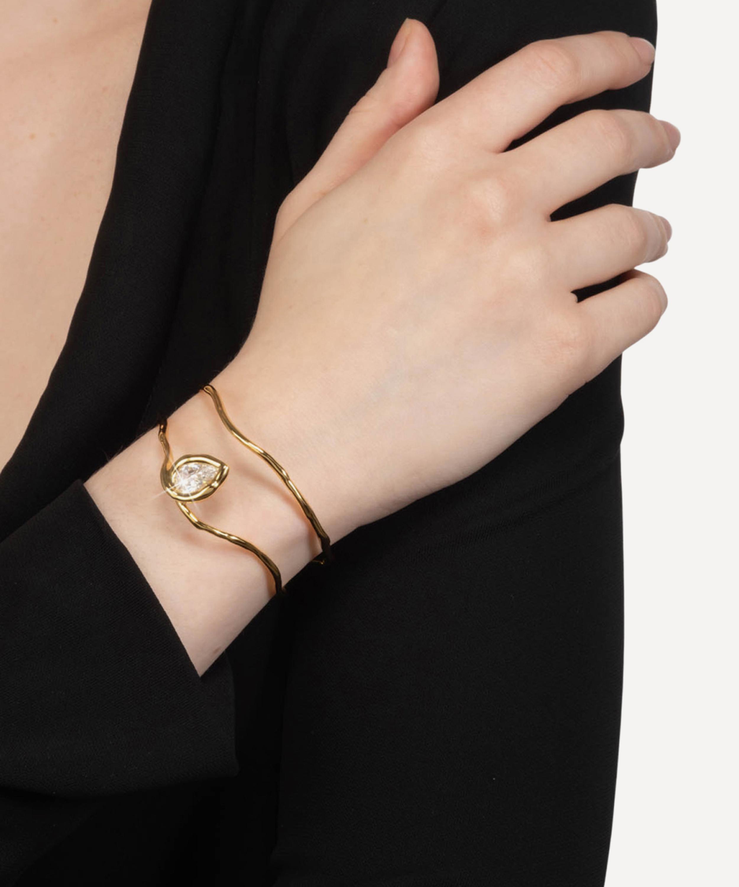 Alexis Bittar - 14ct Gold-Plated Asterales Floating Crystal Cuff Bracelet image number 1
