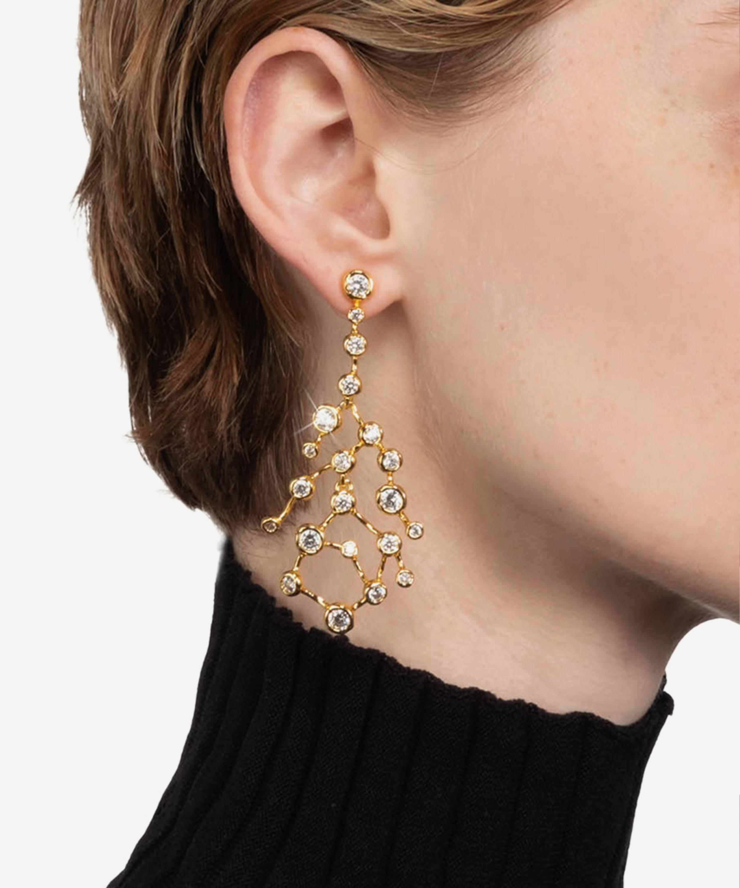 Alexis Bittar - 14ct Gold-Plated Asterales Celestial Drop Earrings image number 1