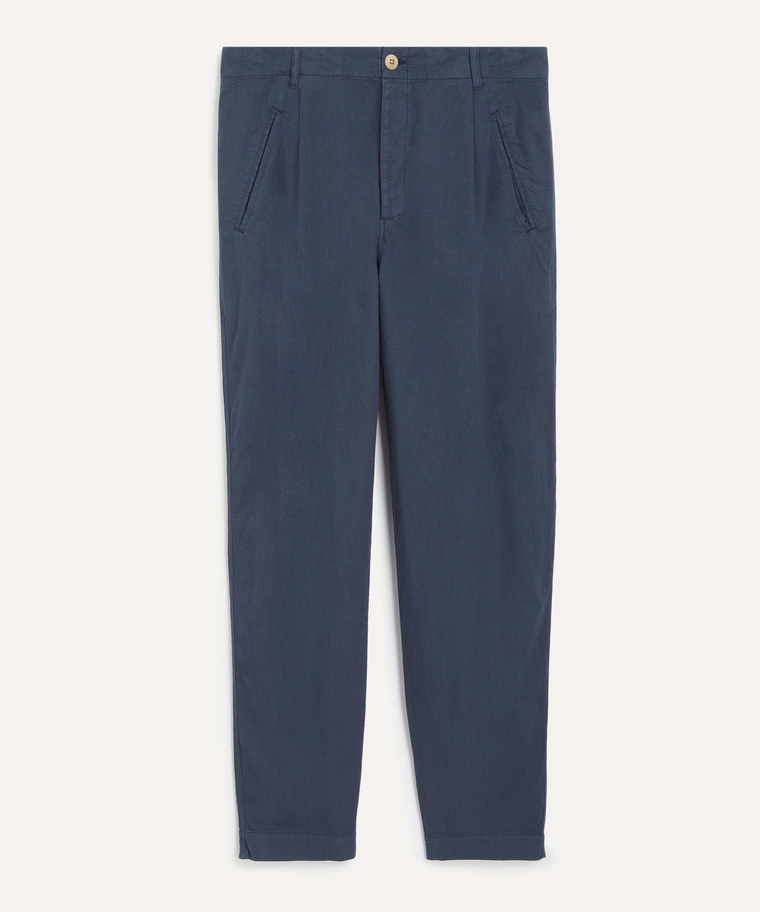 Folk - Navy Mini Stripe Assembly Trousers image number 0