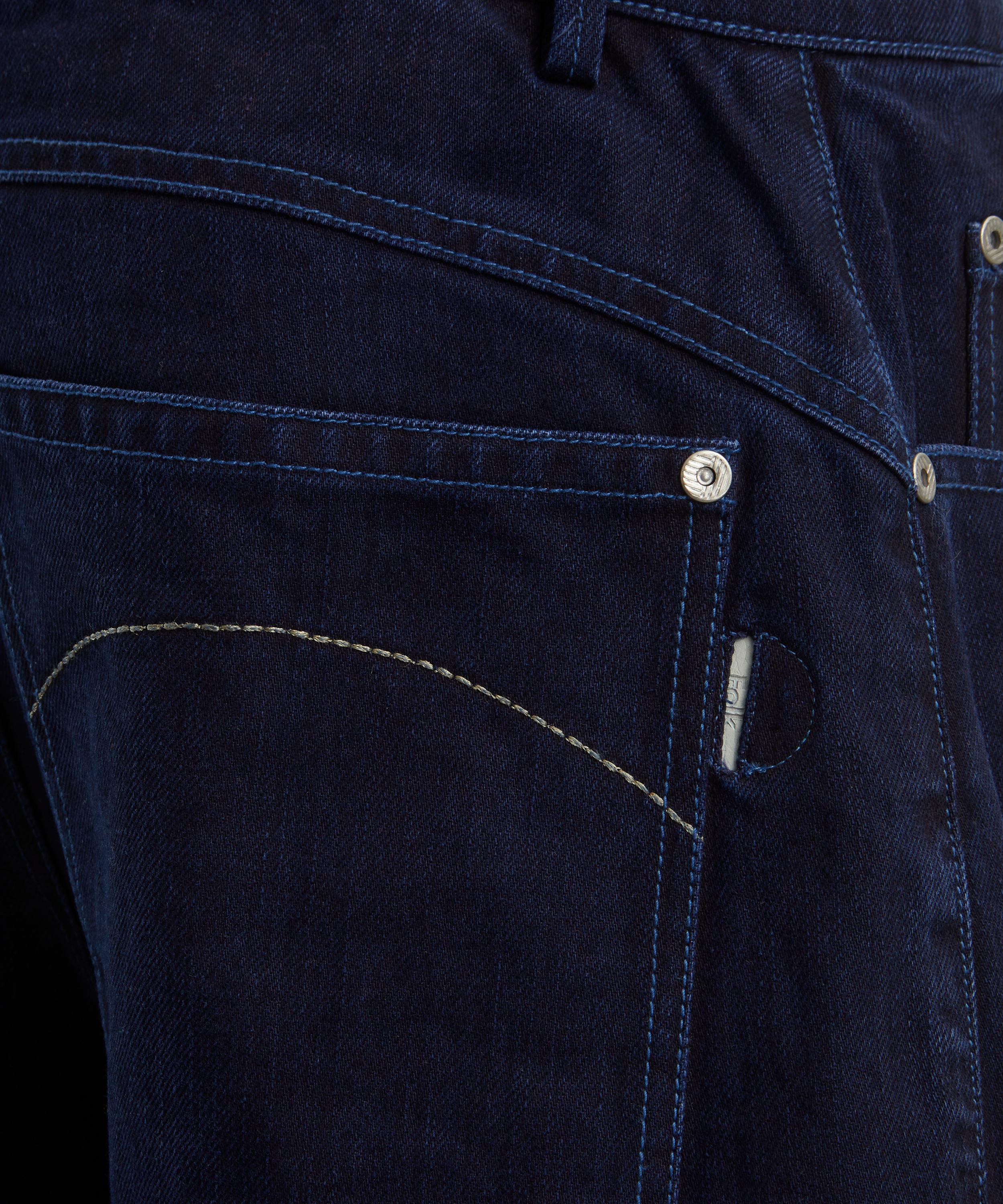 Folk - Deep Indigo Slub Barrel Leg Jeans image number 4