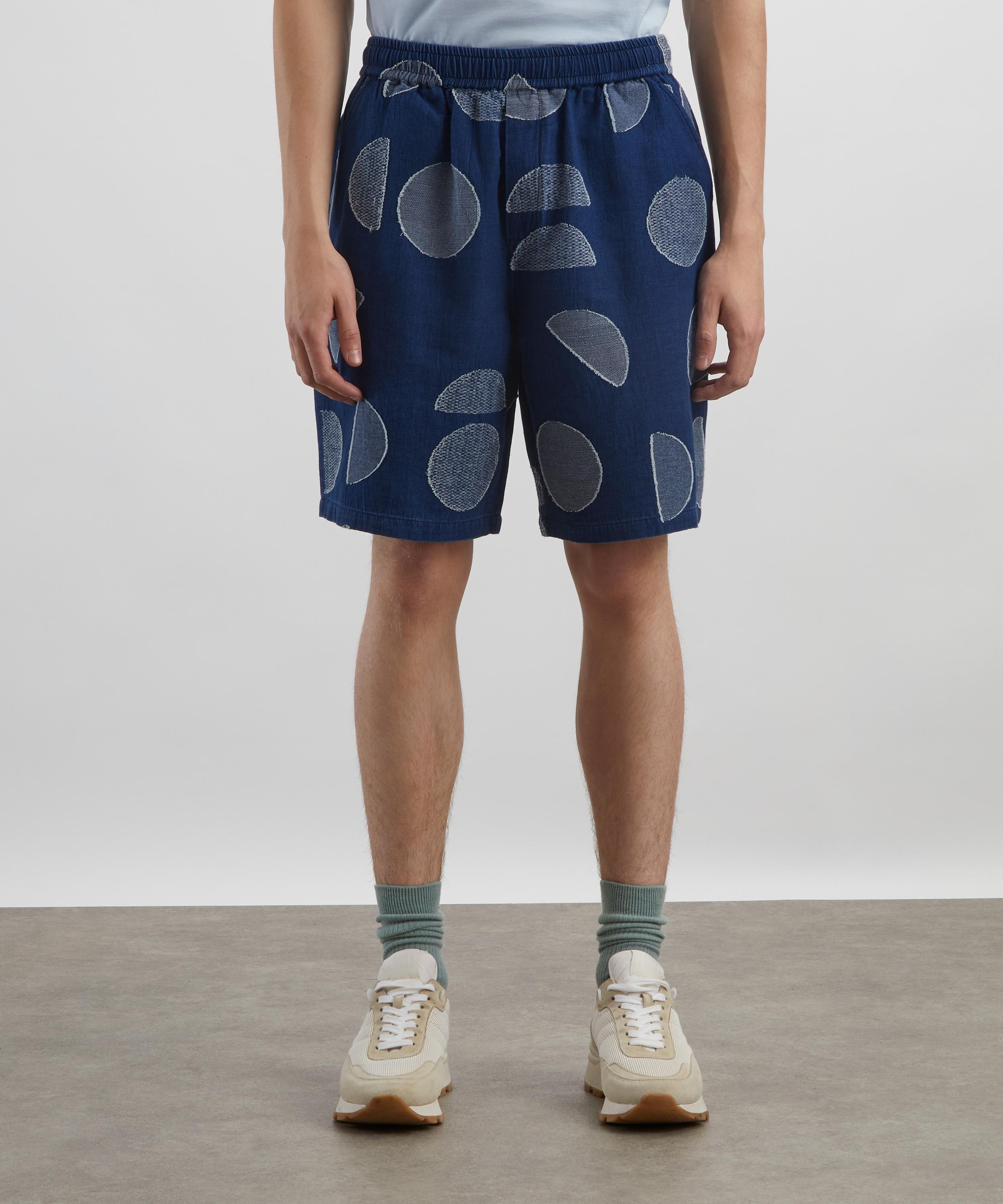 Folk - Relaxed Indigo Circle Jacquard Shorts image number 2