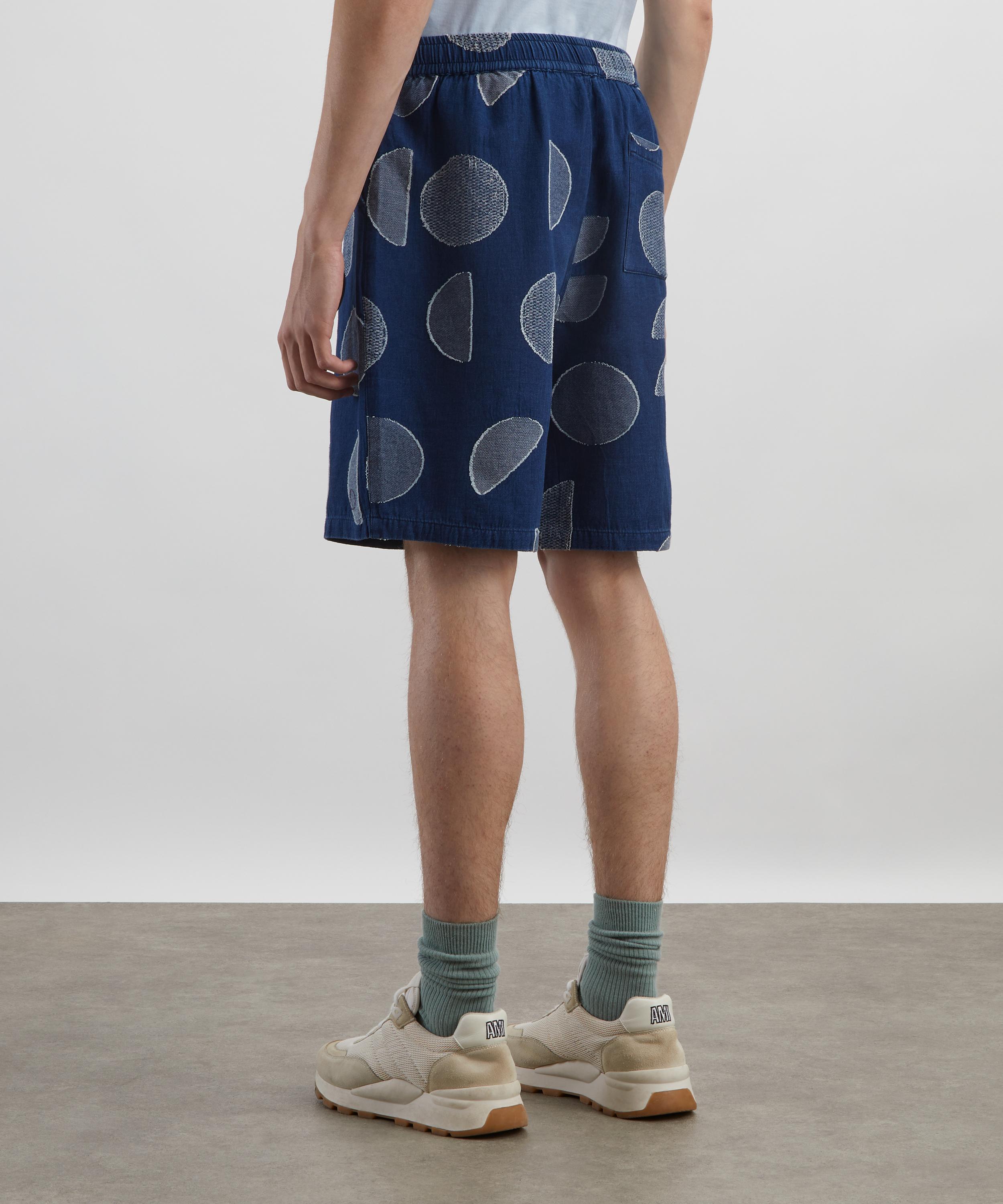 Folk - Relaxed Indigo Circle Jacquard Shorts image number 3
