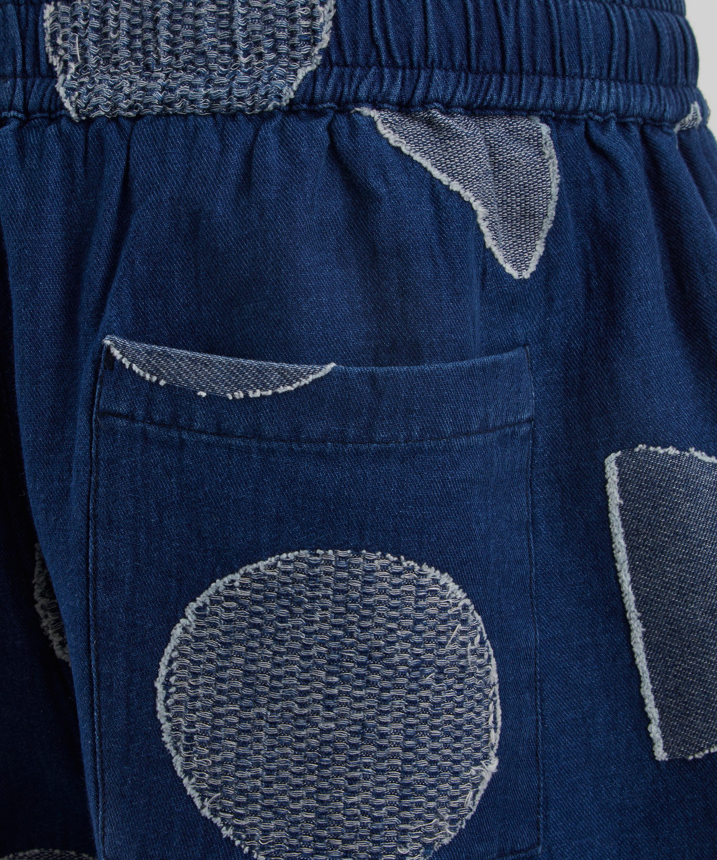 Folk - Relaxed Indigo Circle Jacquard Shorts image number 4