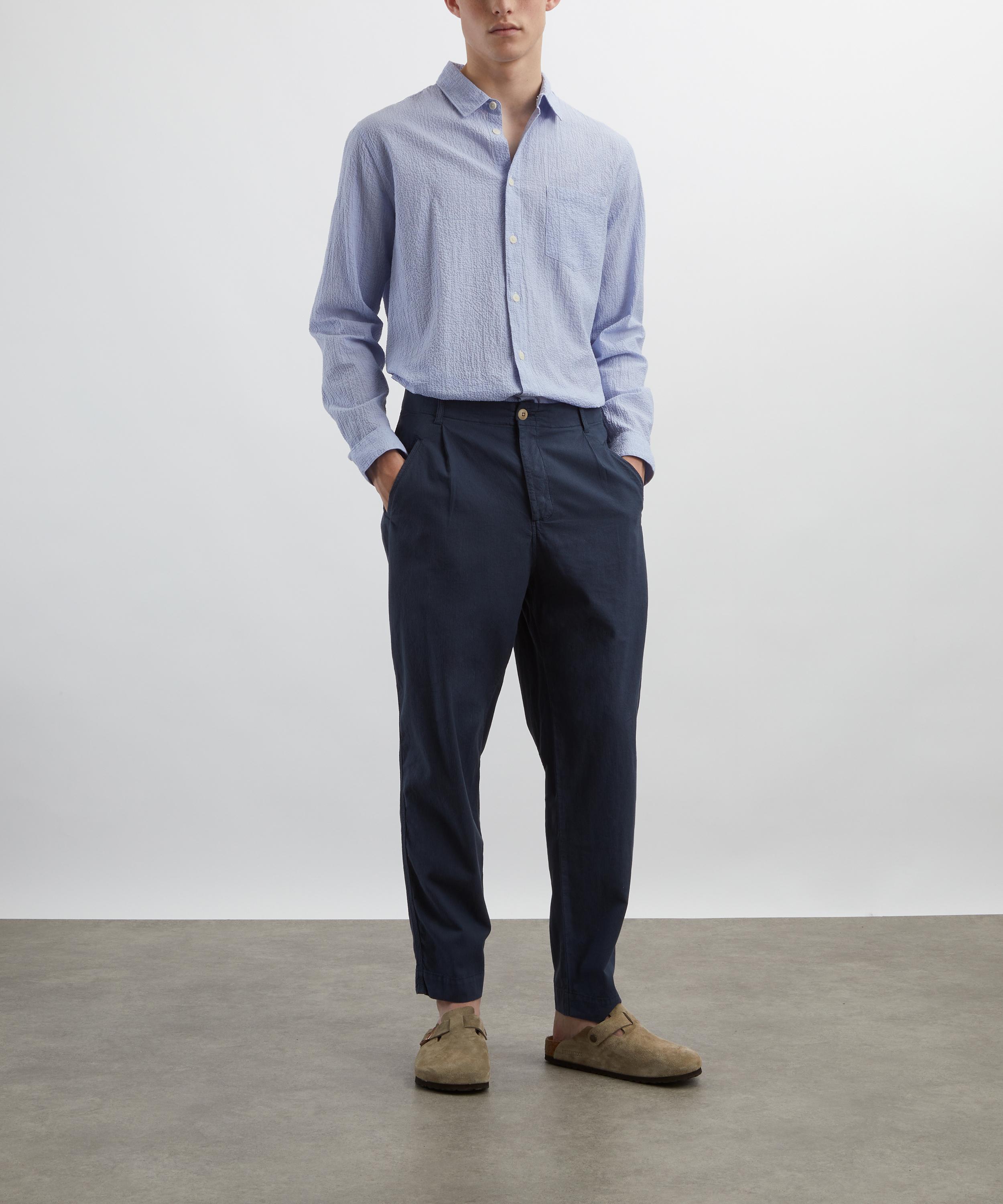 Folk - Relaxed Fit Textured Blue Shirt image number 1