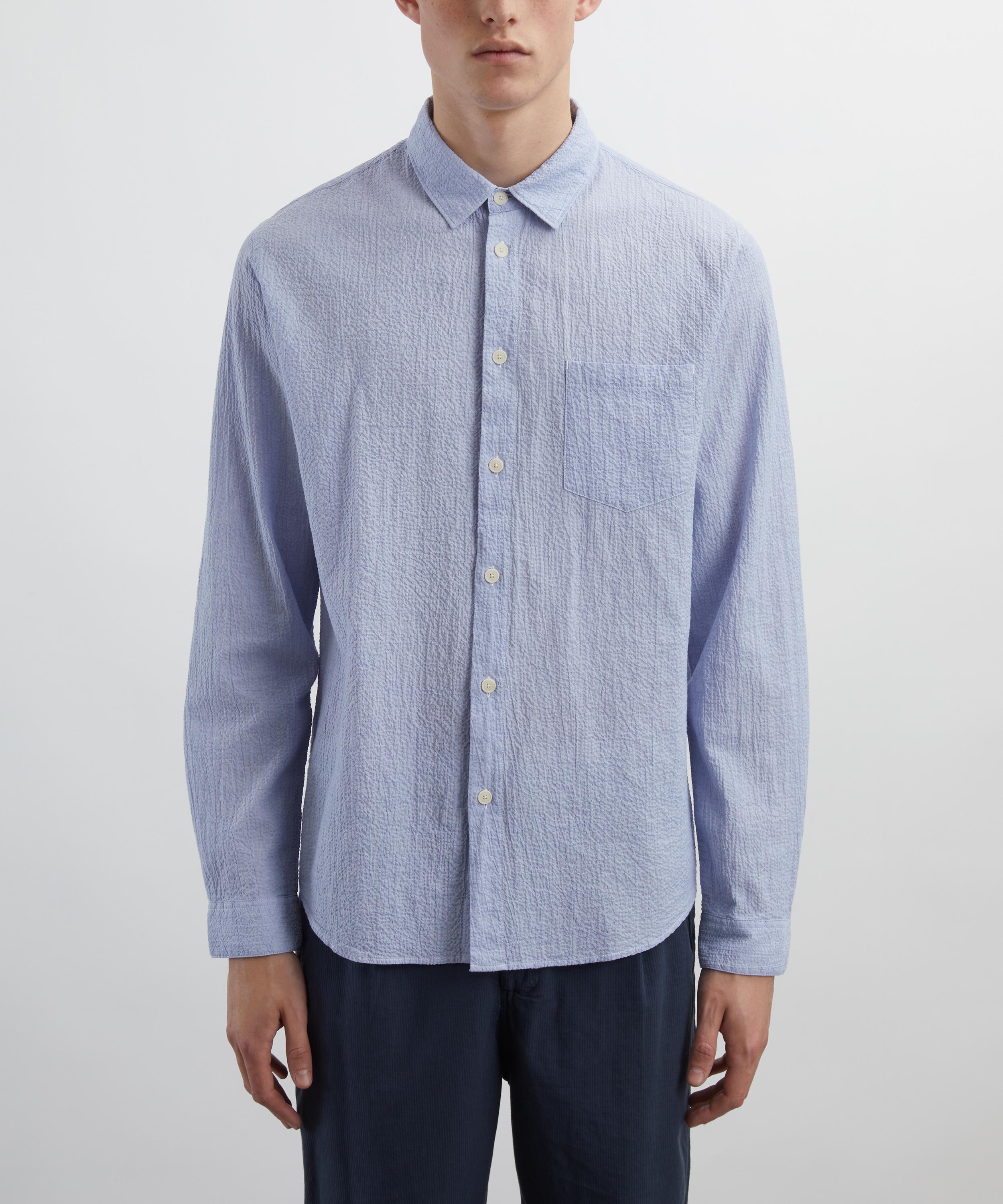 Folk - Relaxed Fit Textured Blue Shirt image number 2