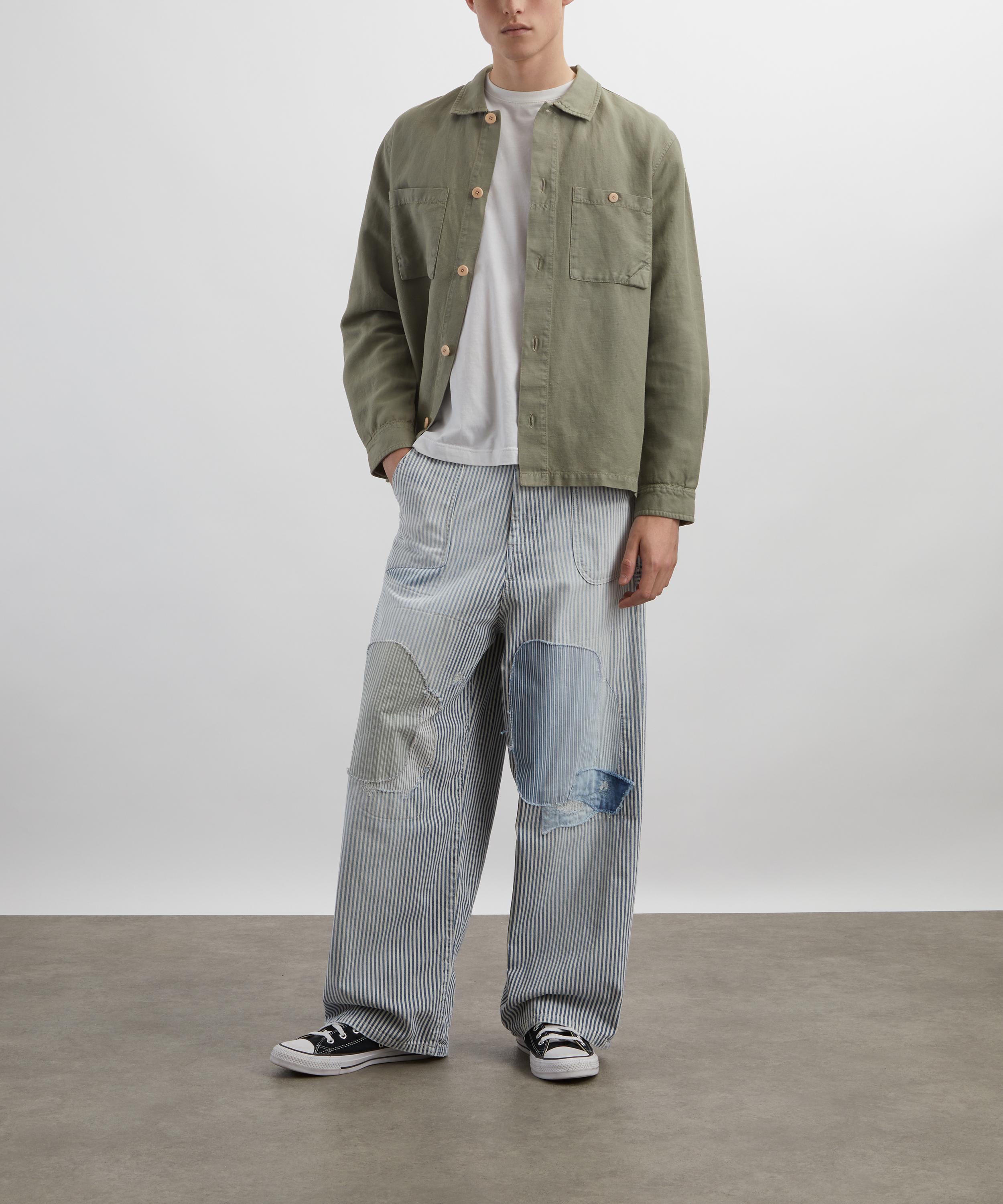 Folk - Sage Hemp Canvas Anniversary Patch Overshirt image number 1