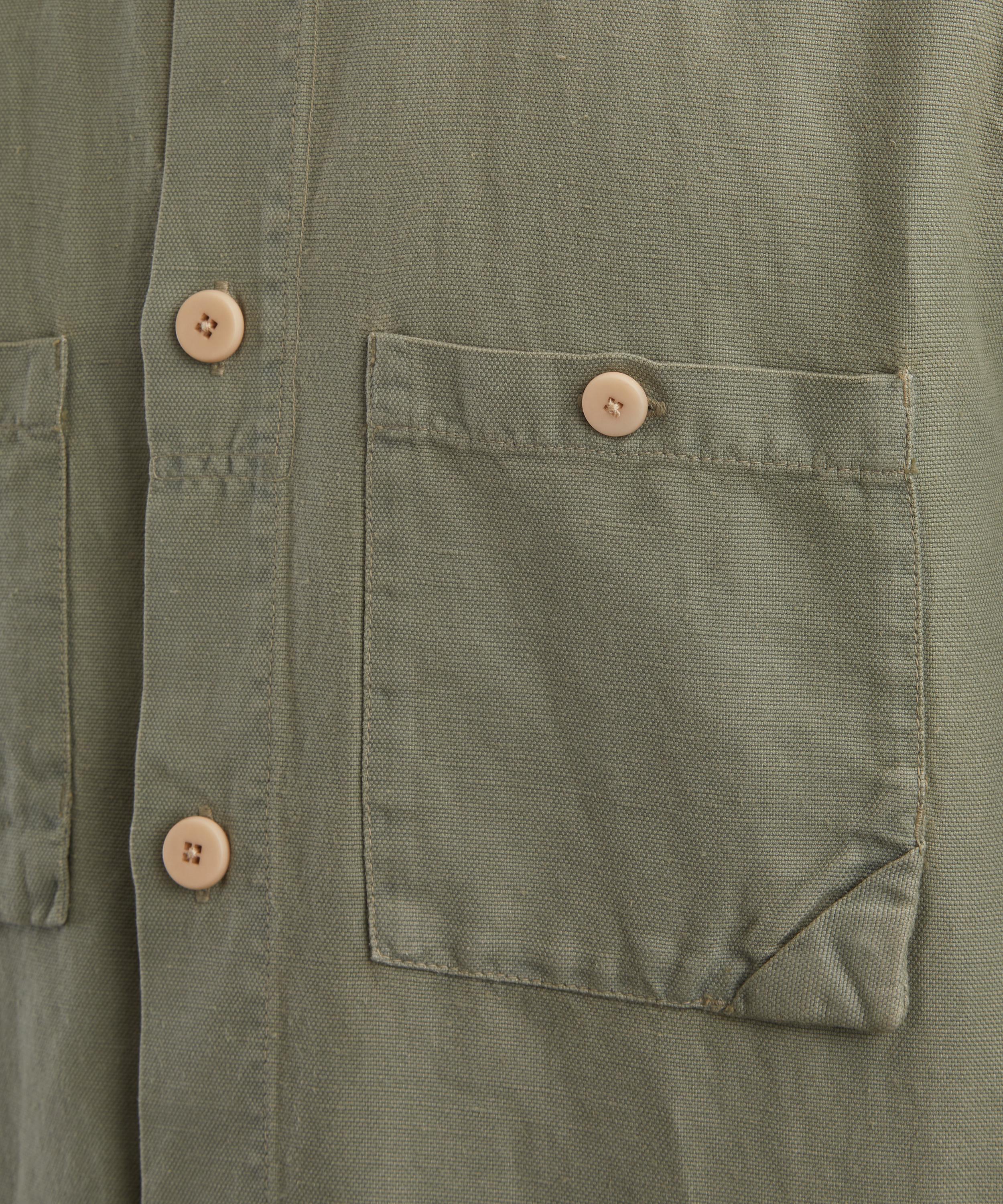 Folk - Sage Hemp Canvas Anniversary Patch Overshirt image number 4