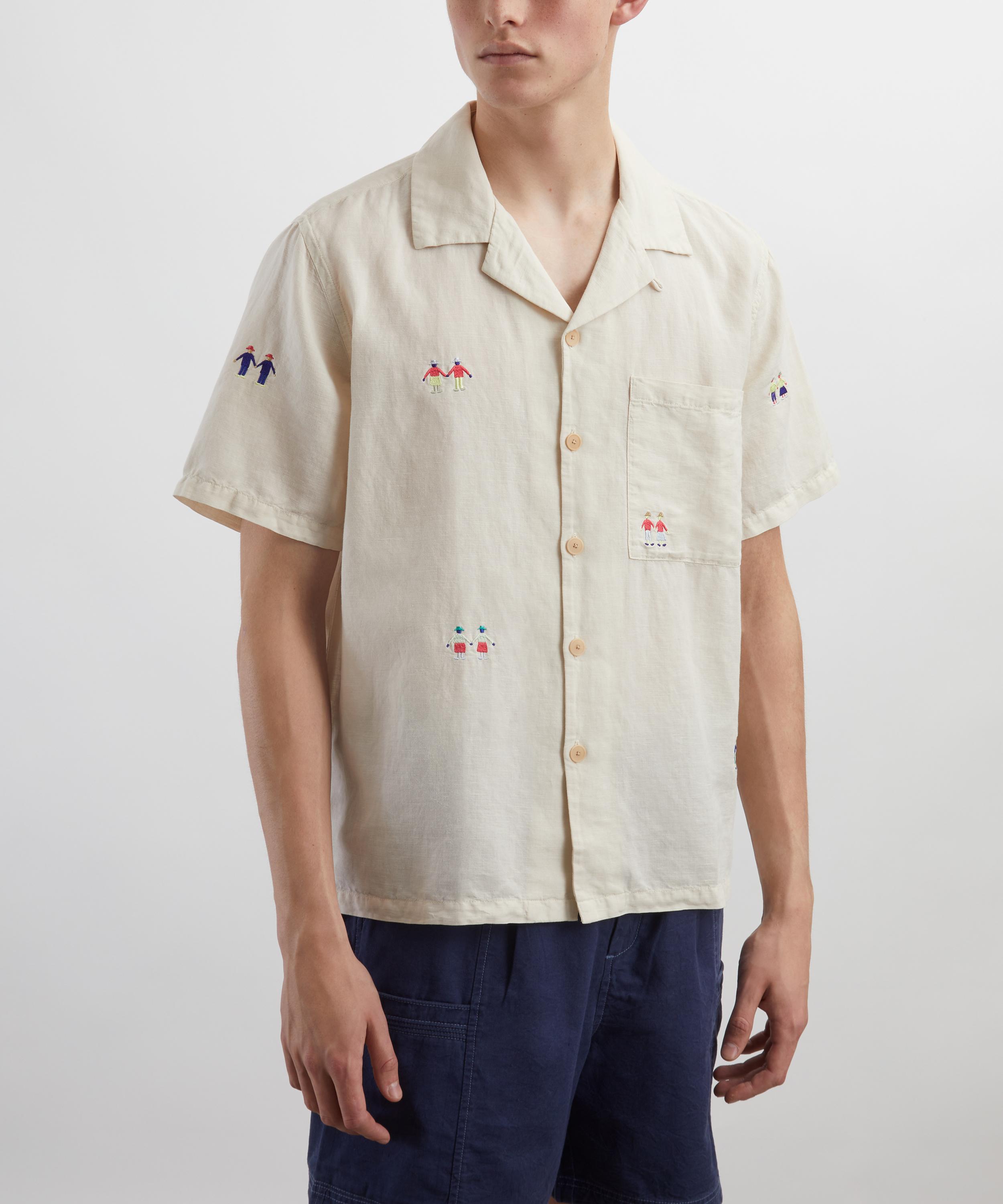 Folk - Relaxed Soft Collar Scattered Embroidery Shirt image number 2