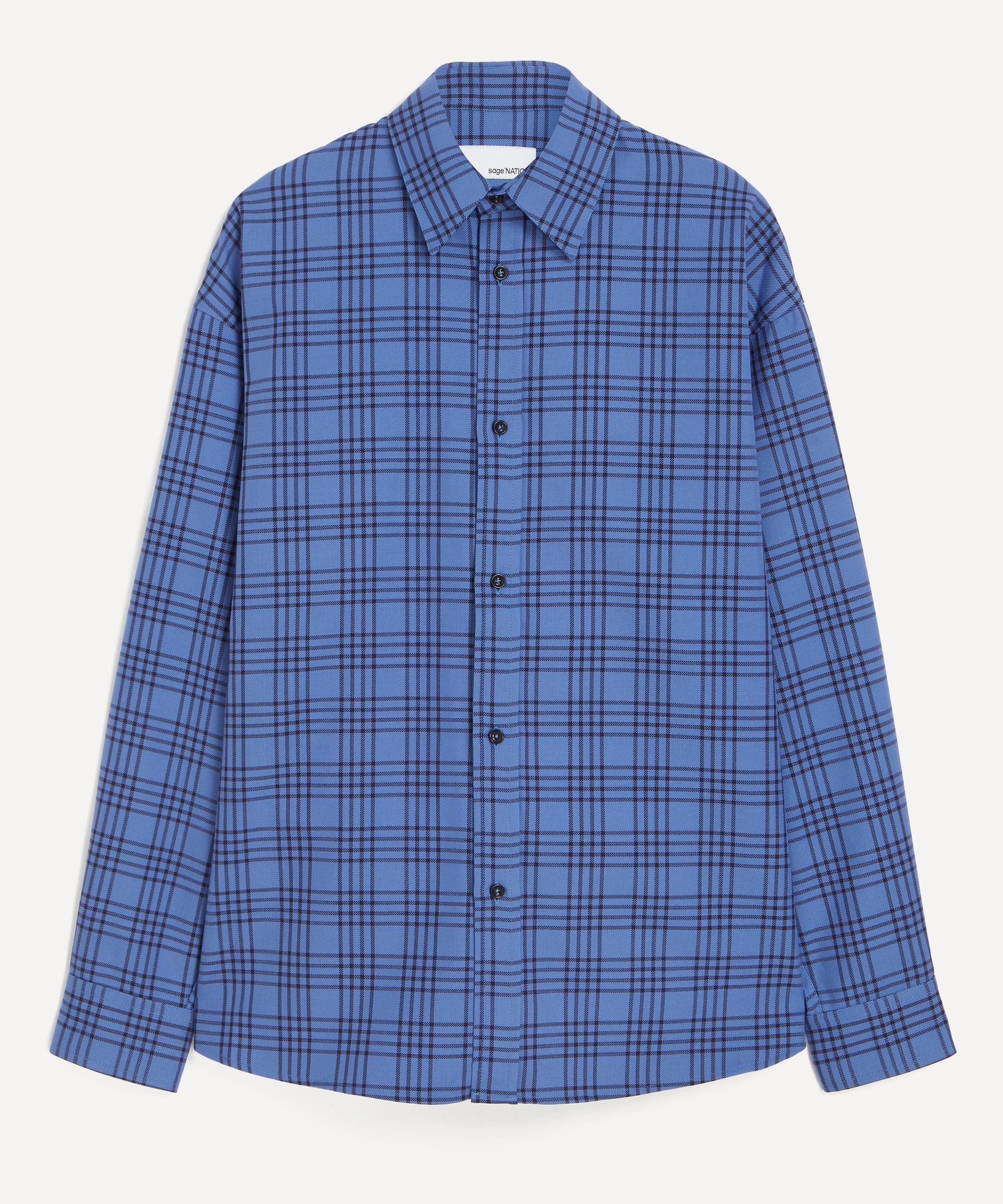 SAGE NATION - Chisholm Royal Blue Check Shirt image number 0