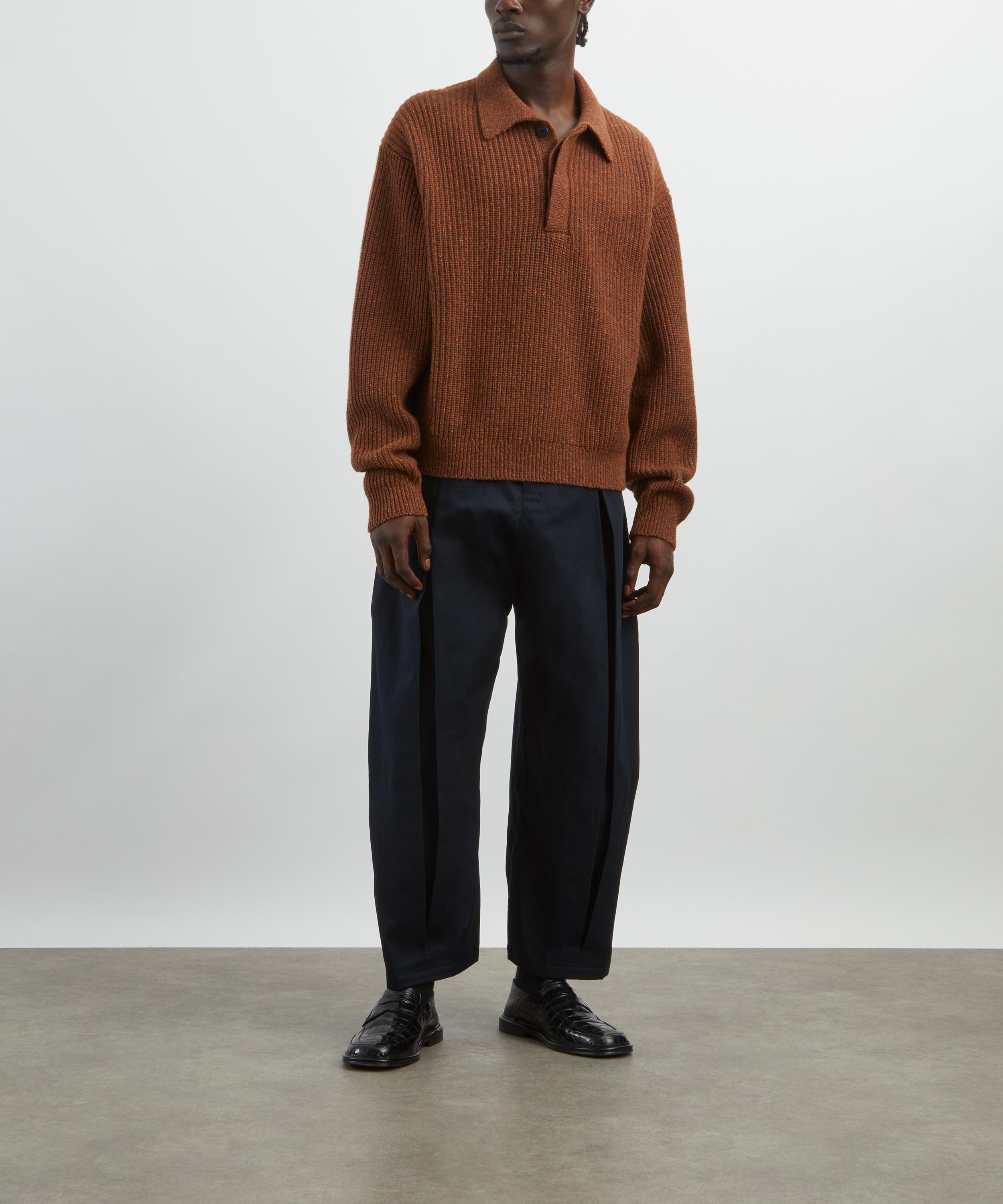 SAGE NATION - Speckled Rust Polo Knit image number 1
