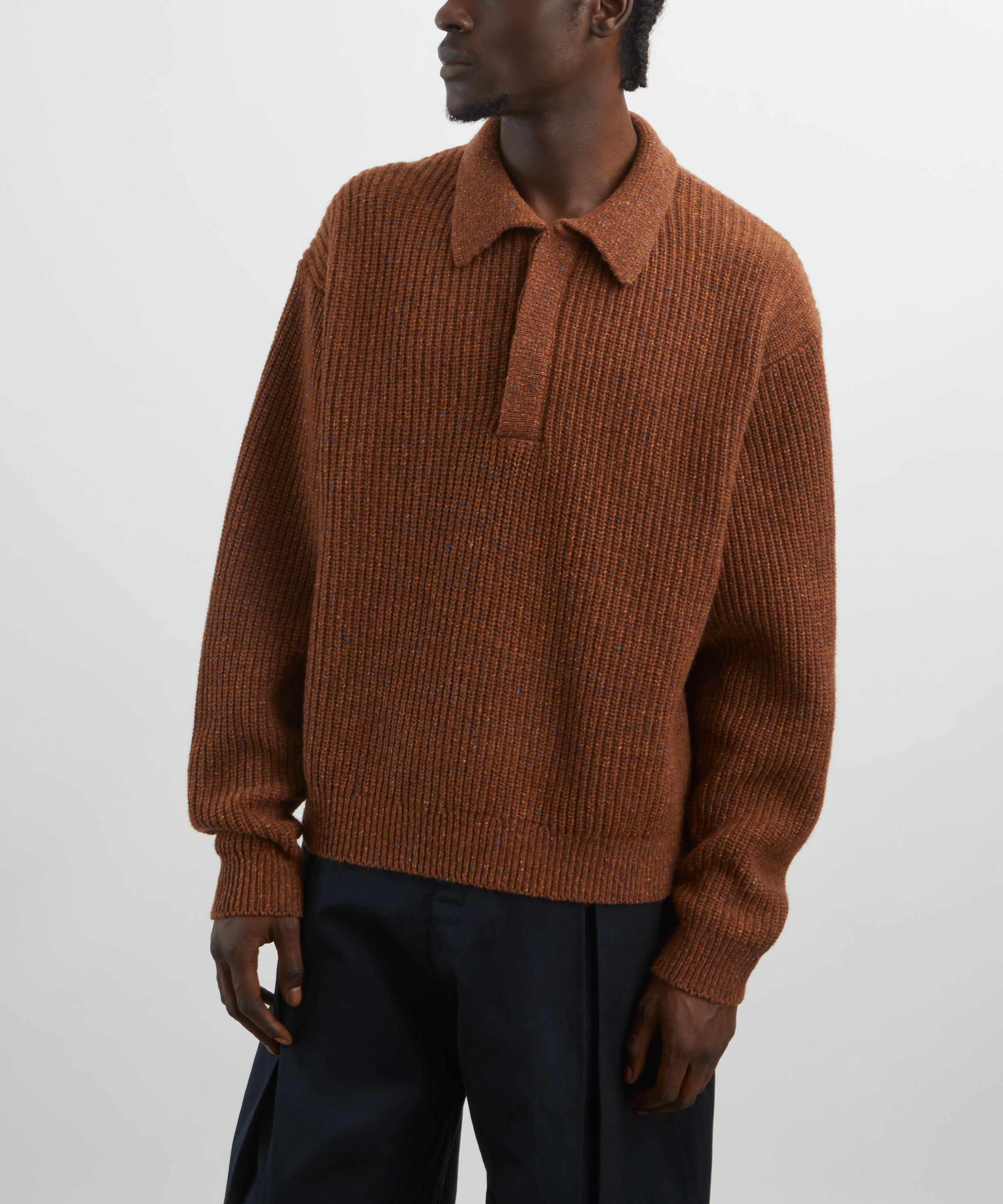 SAGE NATION - Speckled Rust Polo Knit image number 2