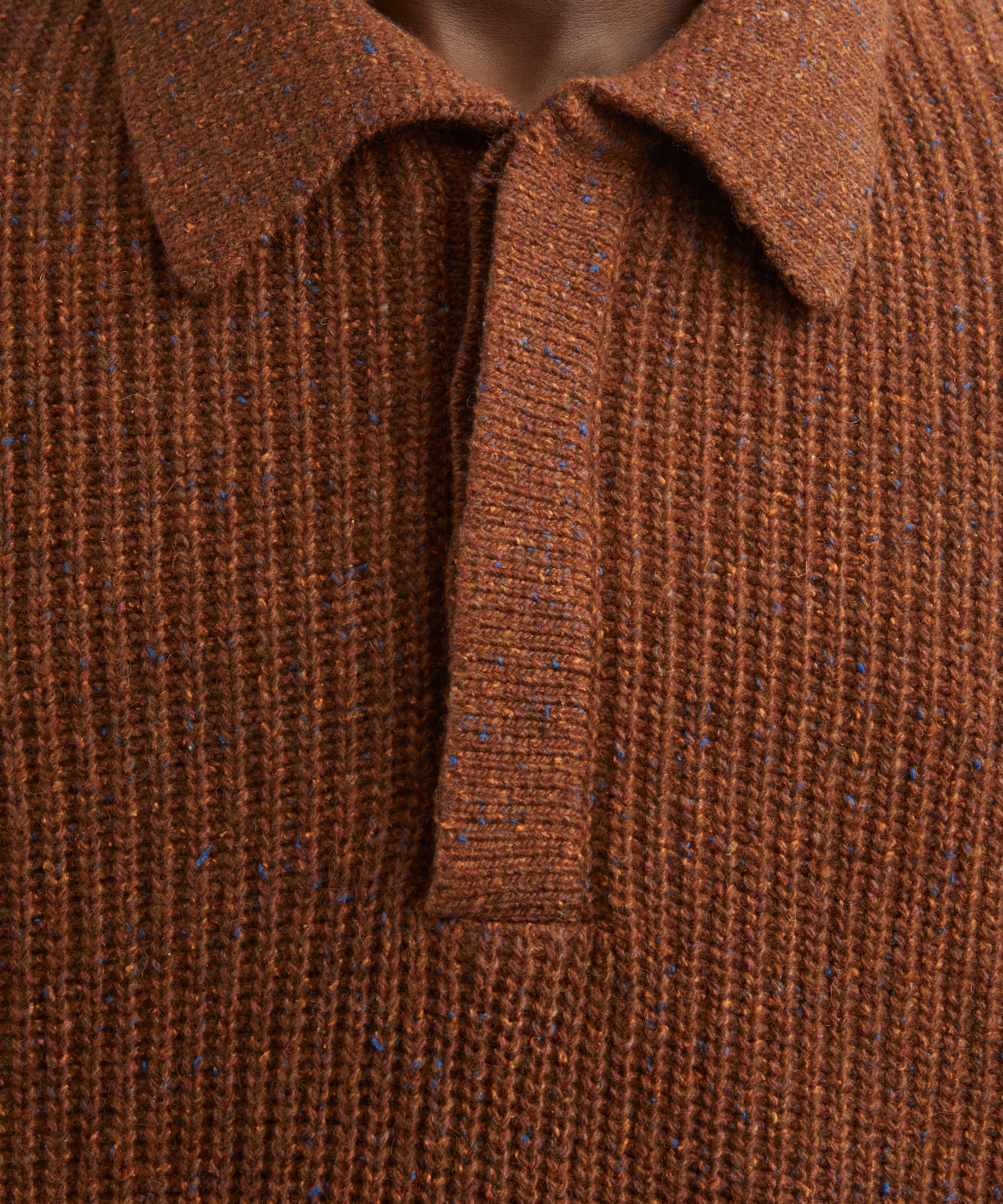 SAGE NATION - Speckled Rust Polo Knit image number 4