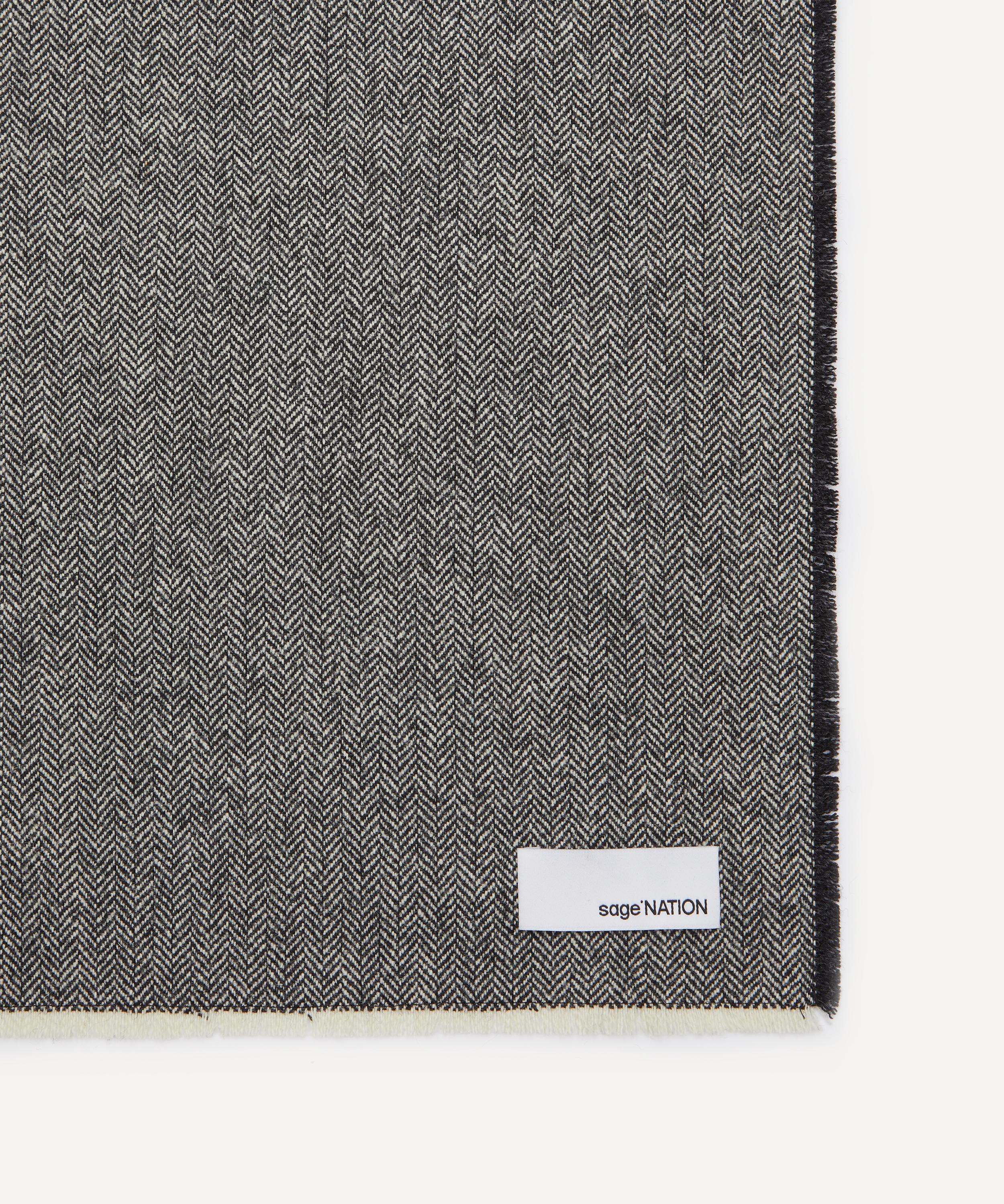 SAGE NATION - Herringbone Frayed Edge Scarf image number 2