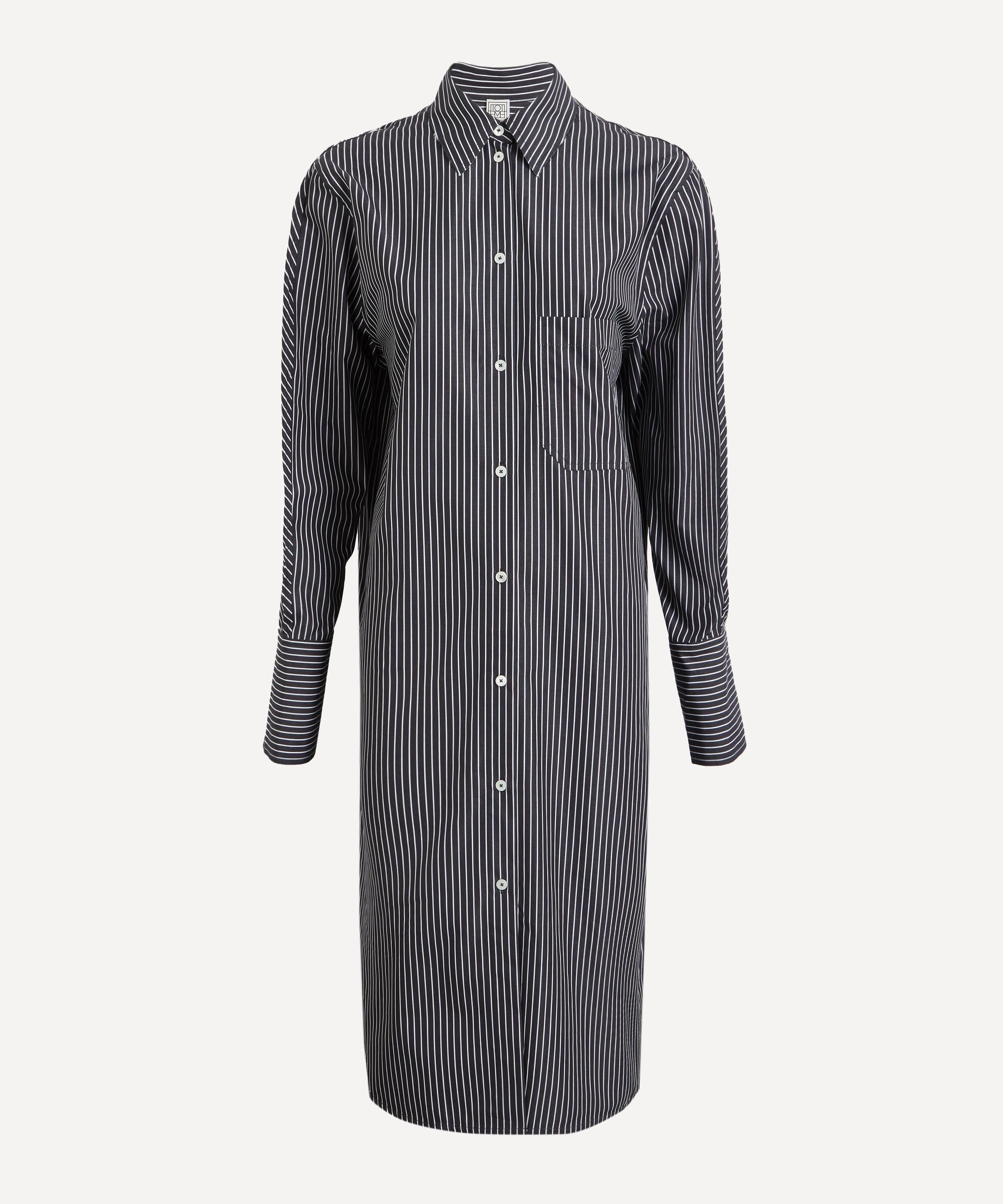 Toteme - Striped Kimono-Sleeve Shirtdress