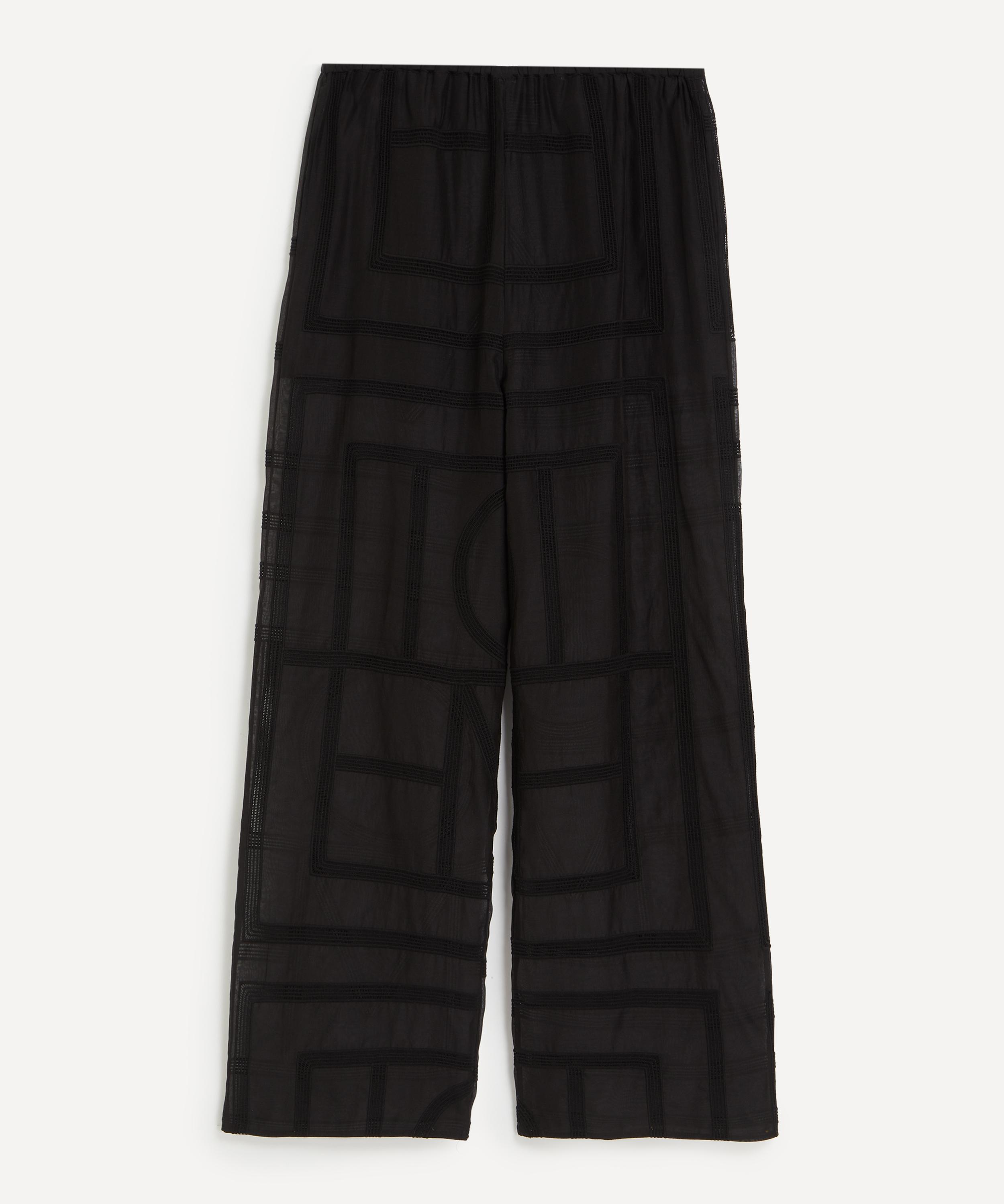Toteme - Black Monogram Crochet PJ Bottoms