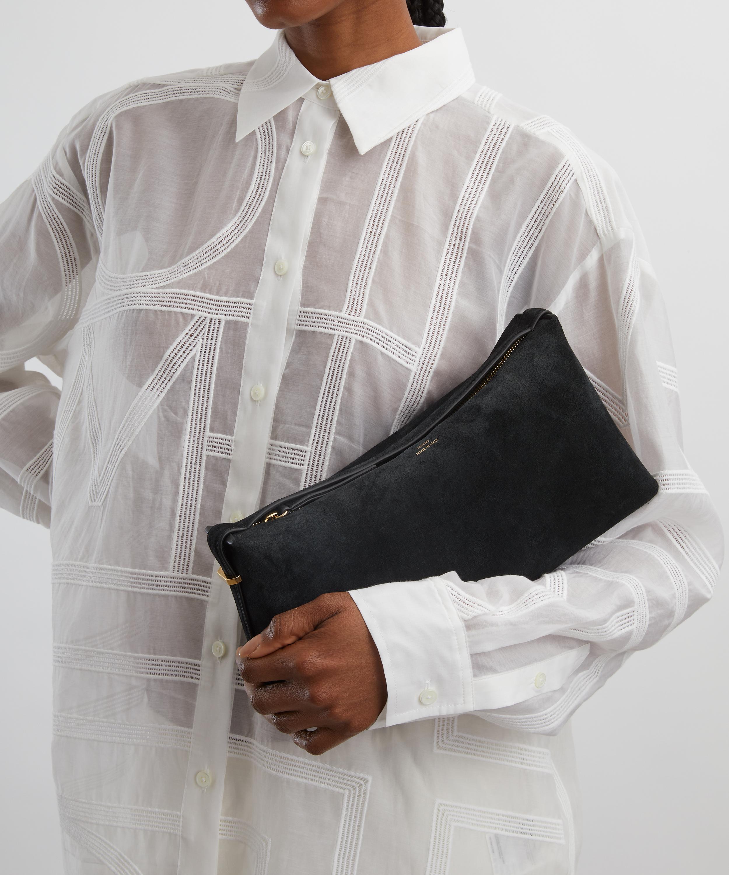 Totême - Belted Suede Clutch Bag image number 1