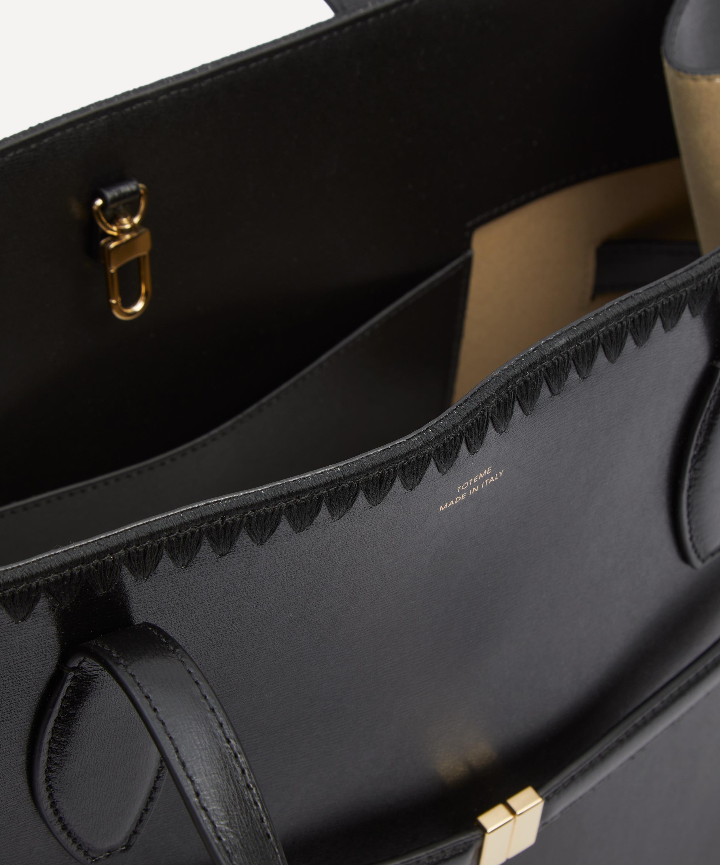 Totême - Embroidered Leather Lounge Tote Bag image number 4