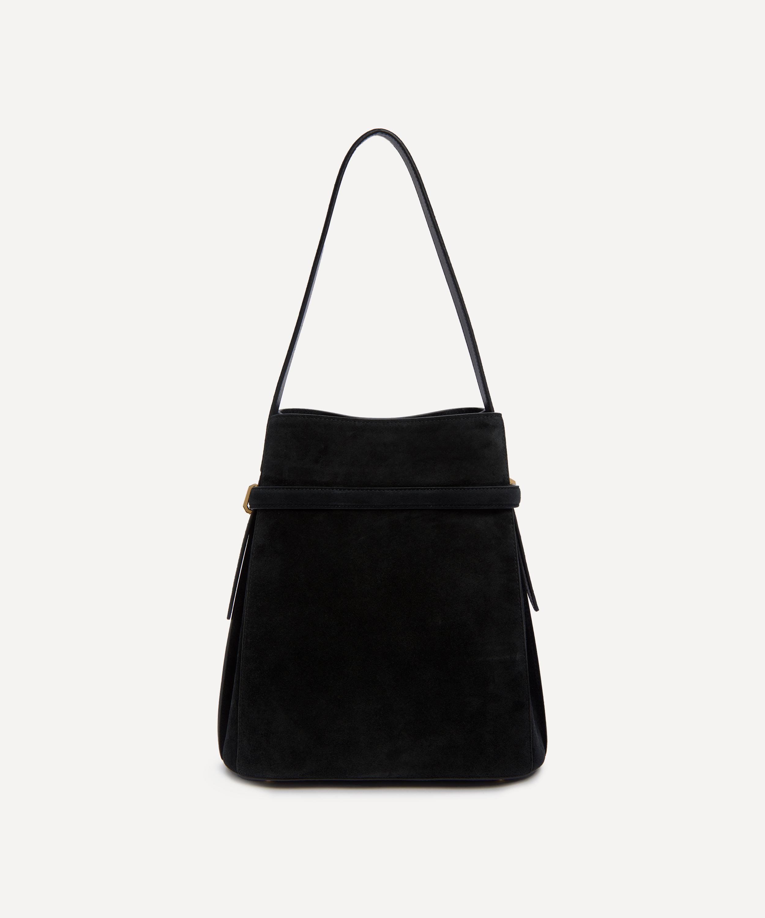 Totême - Belted Suede Bucket Bag image number 3