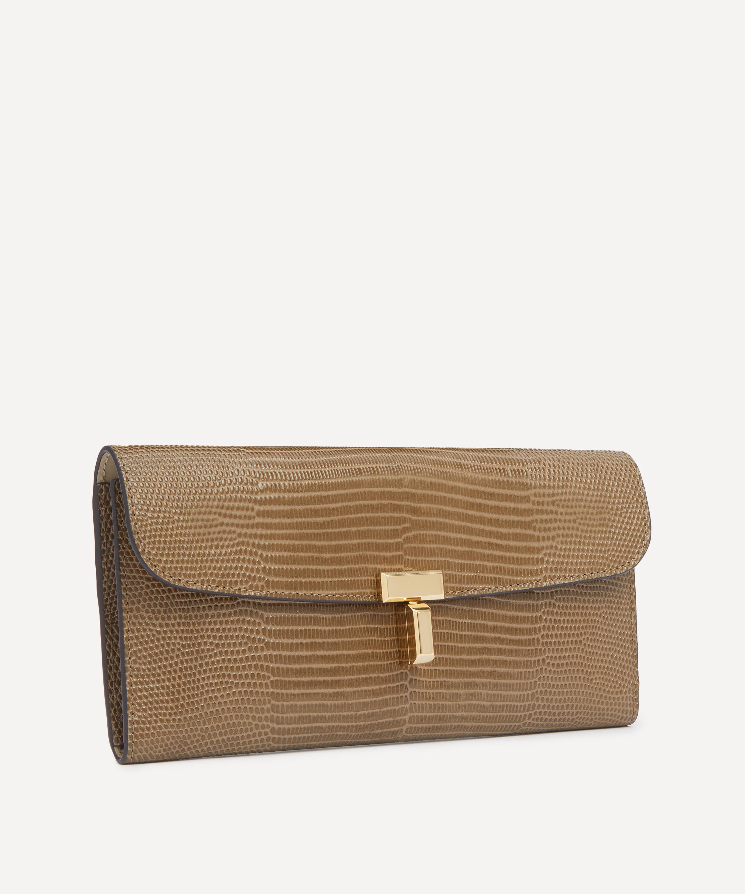 Toteme - T-Lock Lizard-Effect Leather Wallet image number 1