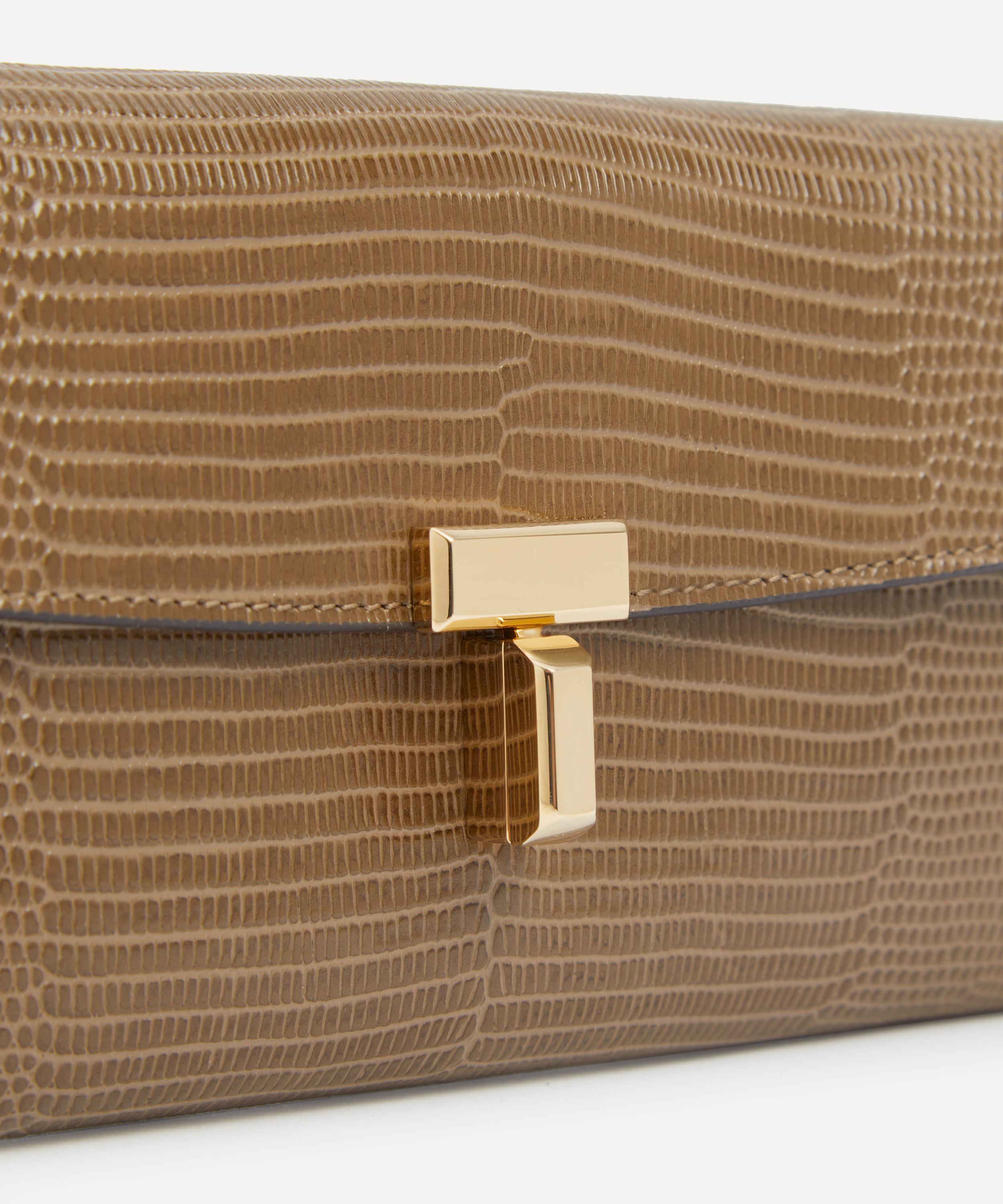 Toteme - T-Lock Lizard-Effect Leather Wallet image number 3